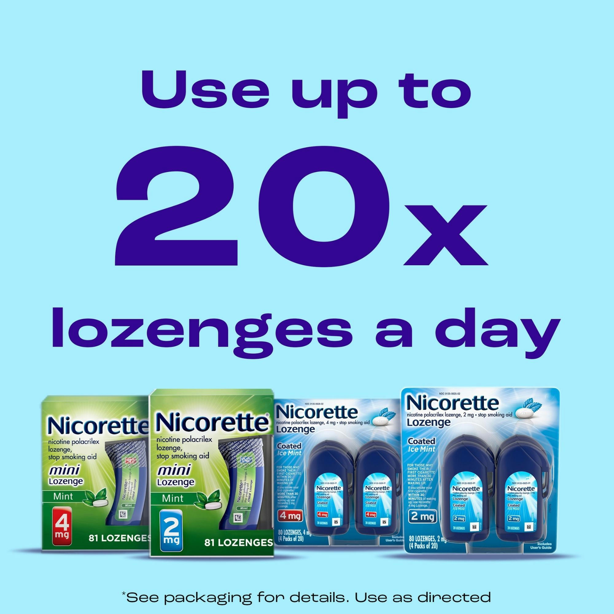 Nicorette Mini Nicotine Lozenges to Help Quit Smoking, 4 mg