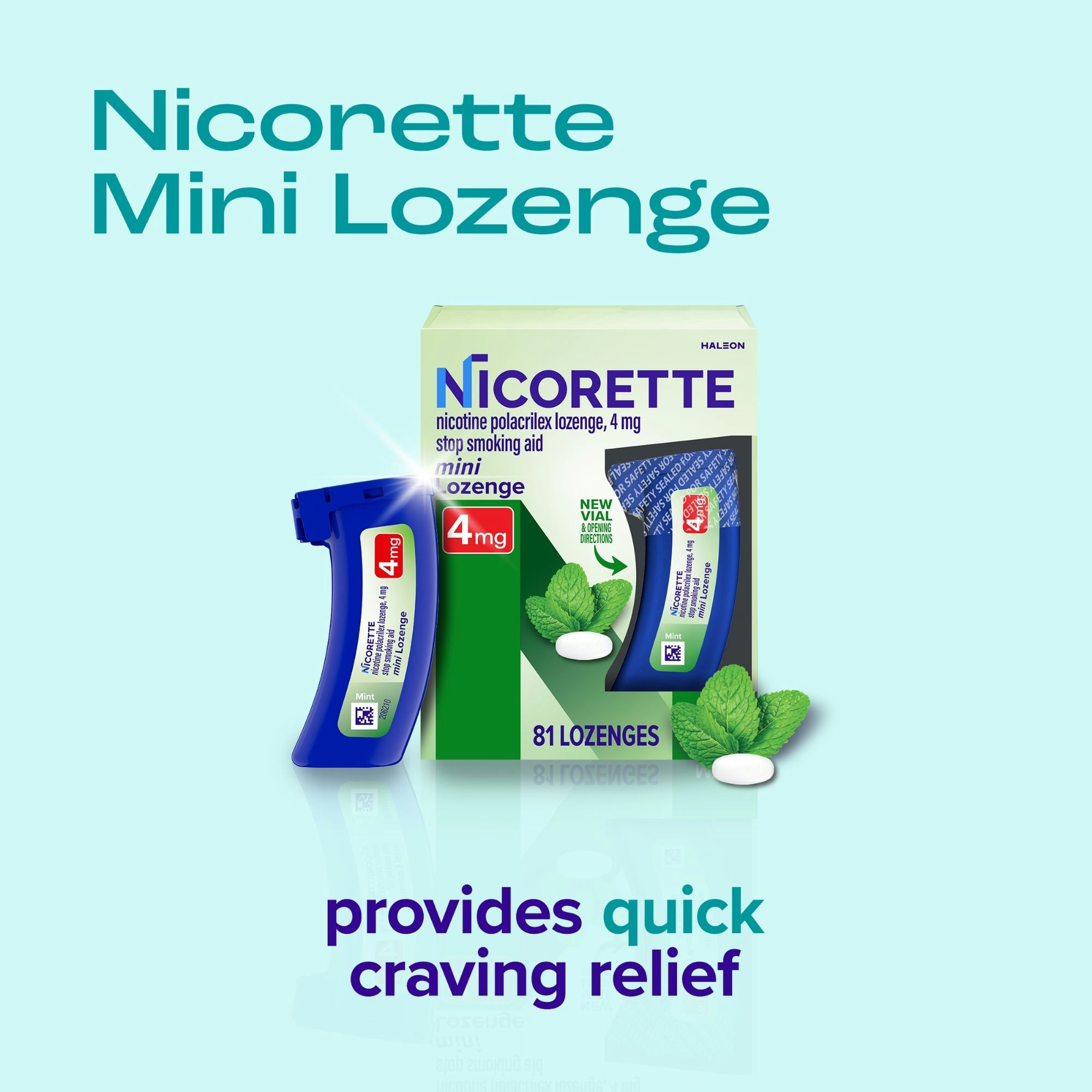 Nicorette Mini Nicotine Lozenges to Help Quit Smoking, 4 mg