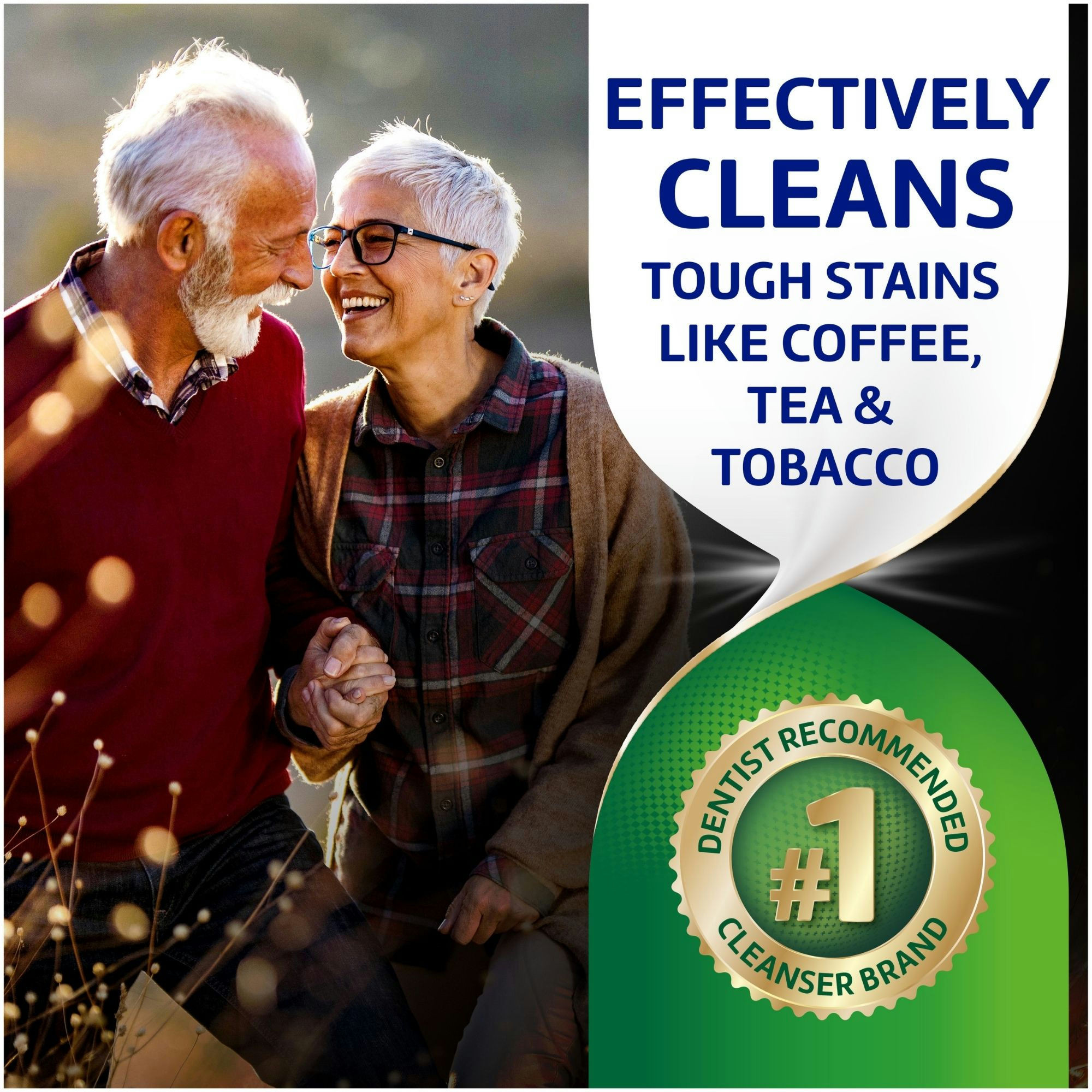 Polident Smokers Antibacterial Dental Appliance Cleanser Tablets