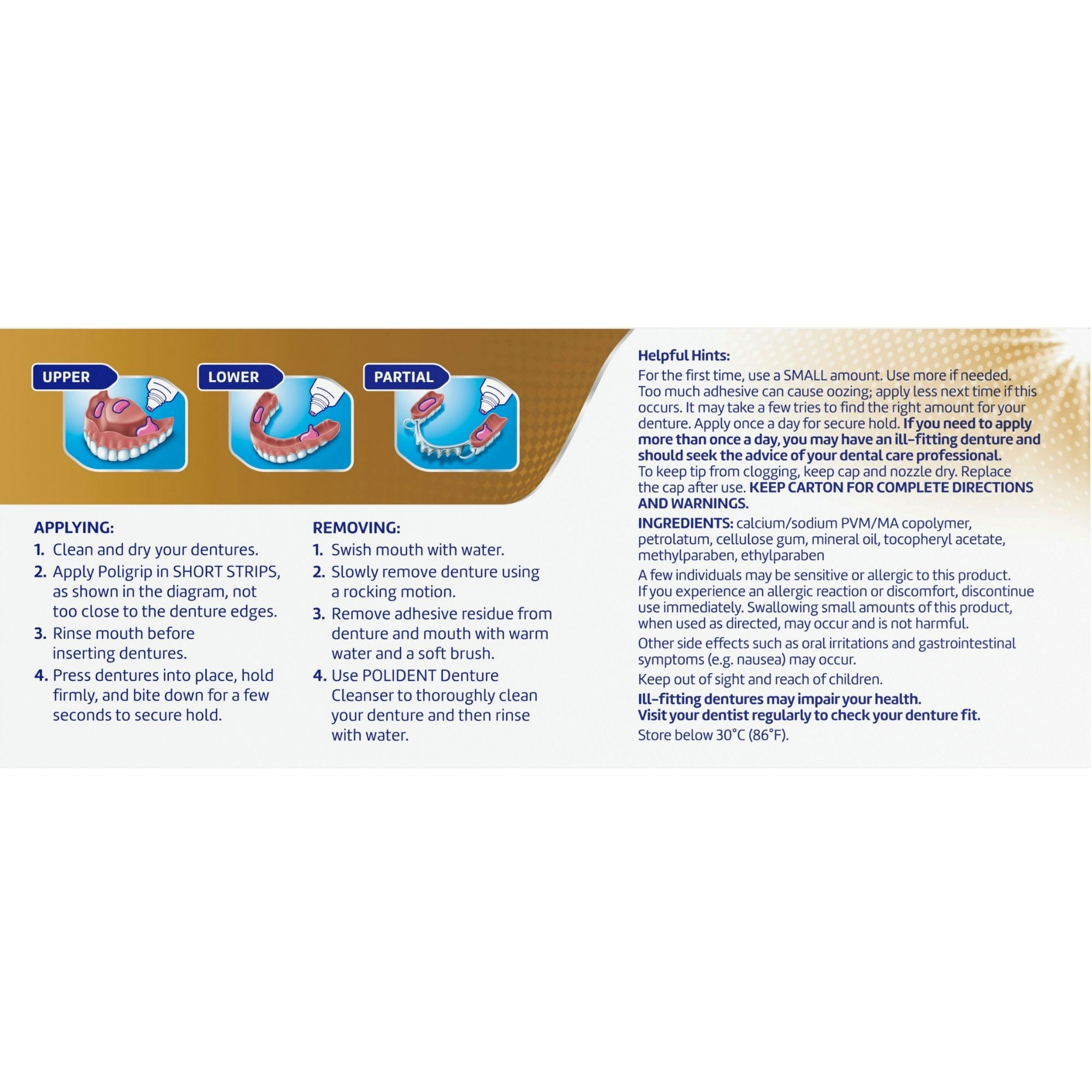 Super Poligrip Extra Care Denture Adhesive Cream