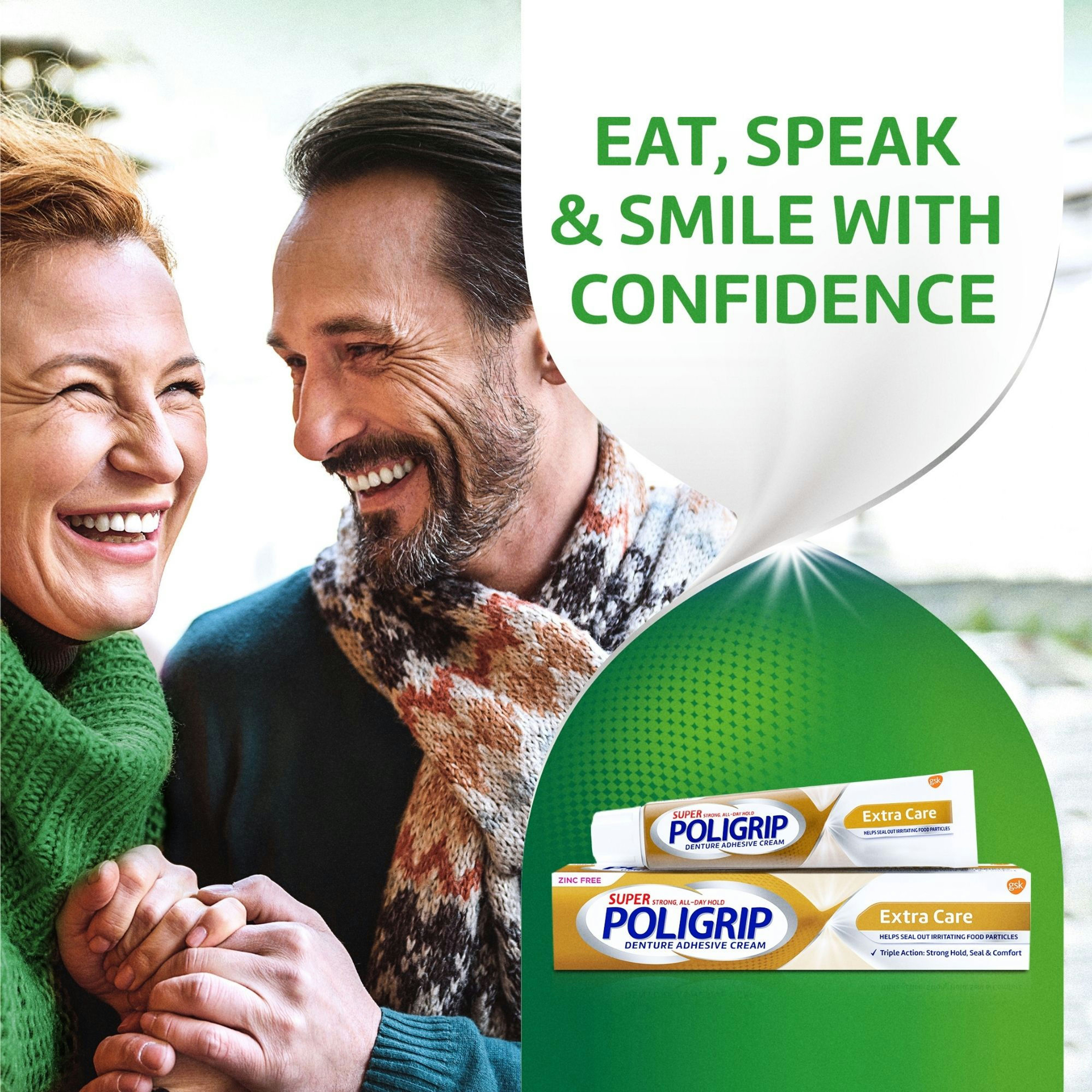 Super Poligrip Extra Care Denture Adhesive Cream