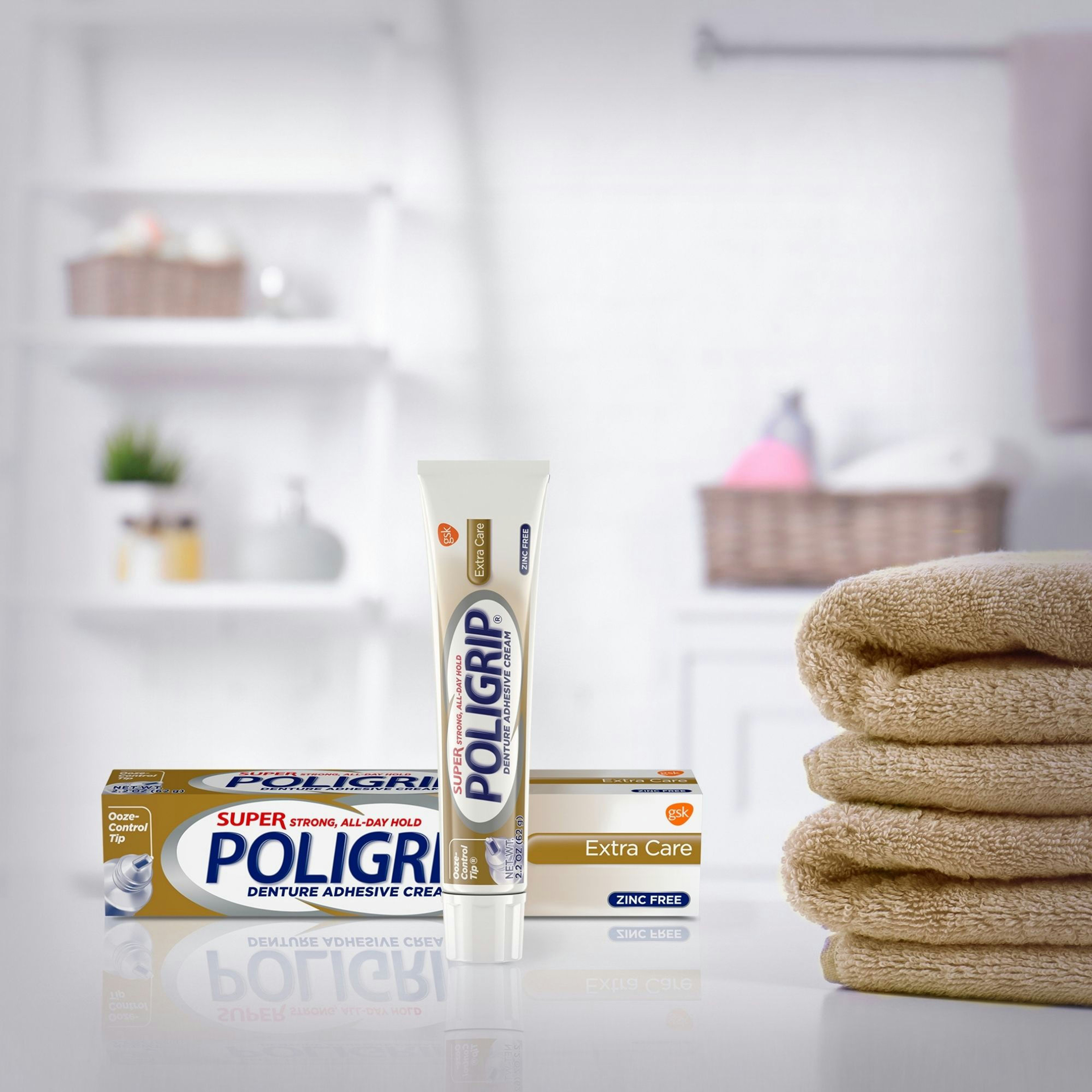 Super Poligrip Extra Care Denture Adhesive Cream