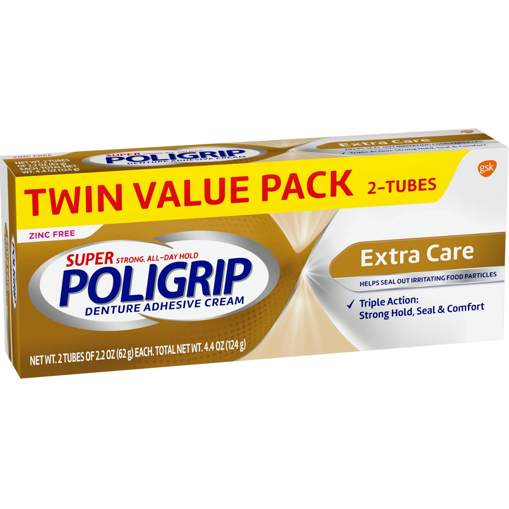 Super Poligrip Extra Care Denture Adhesive Cream