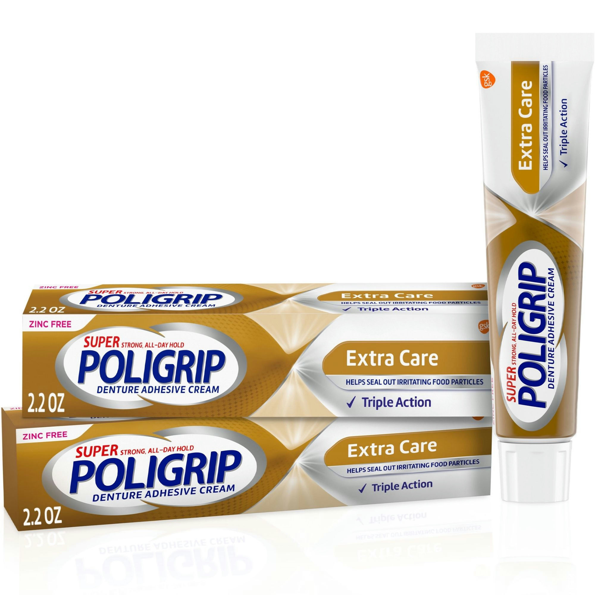 Super Poligrip Extra Care Denture Adhesive Cream