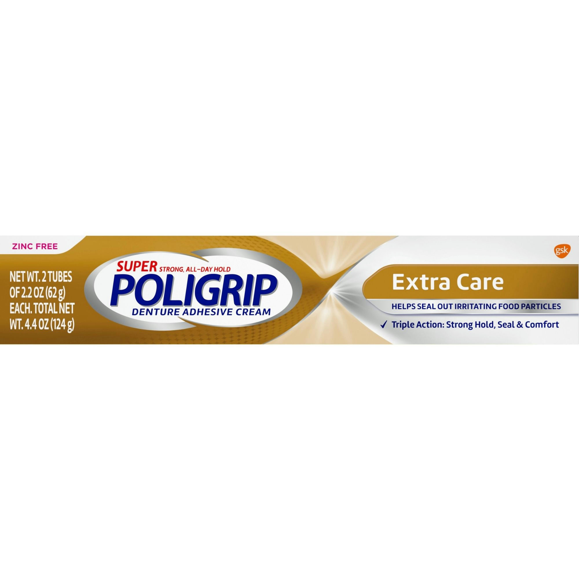 Super Poligrip Extra Care Denture Adhesive Cream
