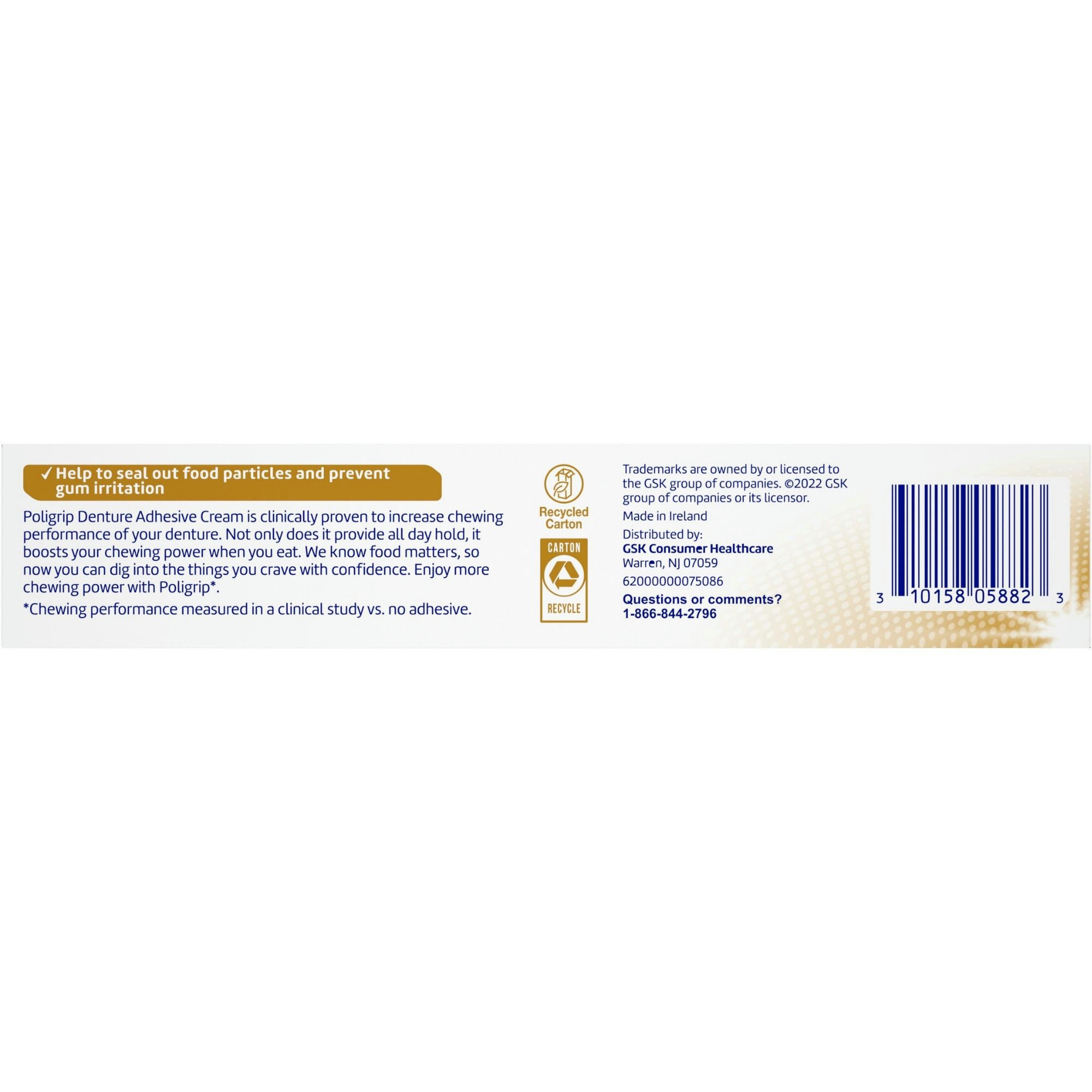 Super Poligrip Extra Care Denture Adhesive Cream