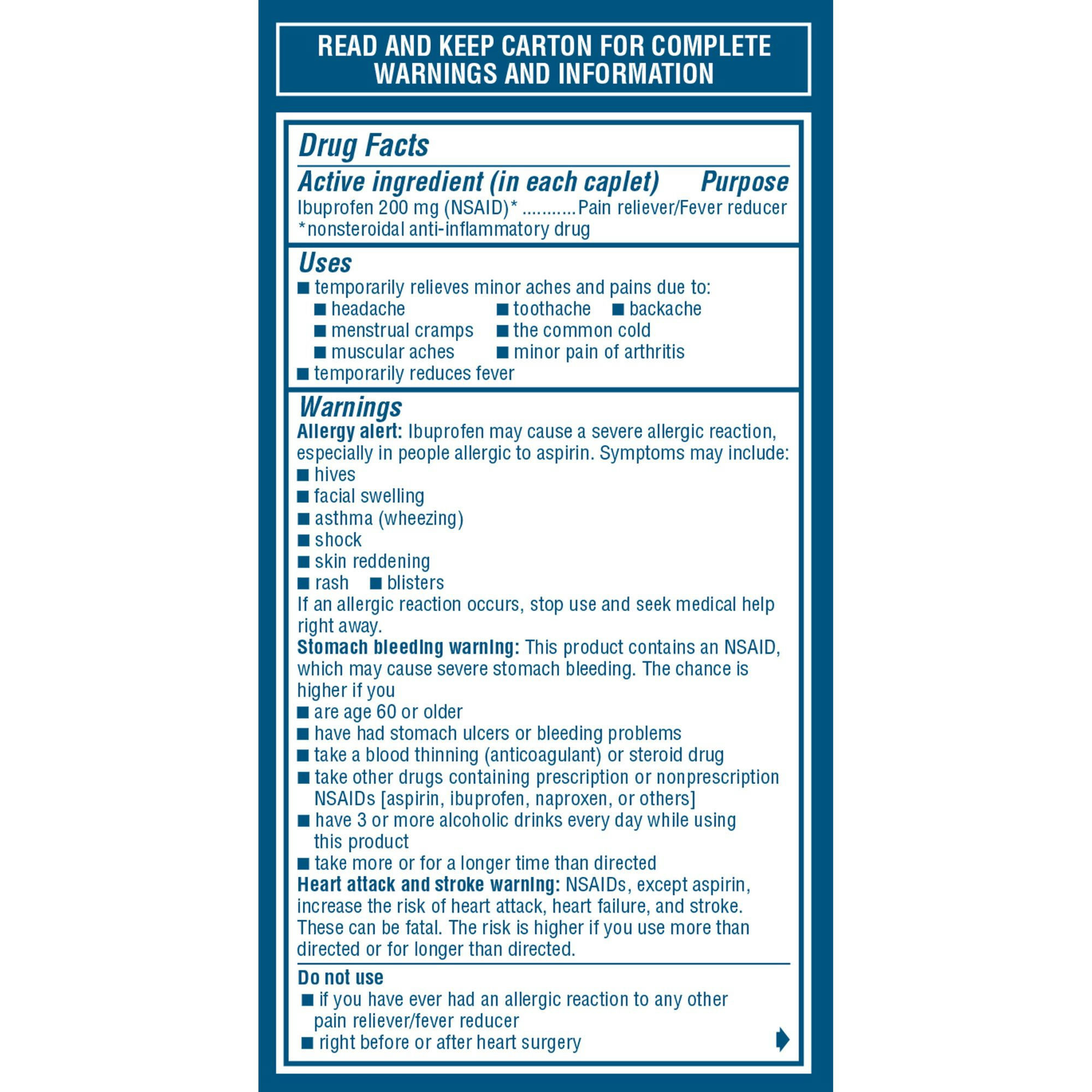 Advil Pain Reliever & Fever Reducer, Caplets