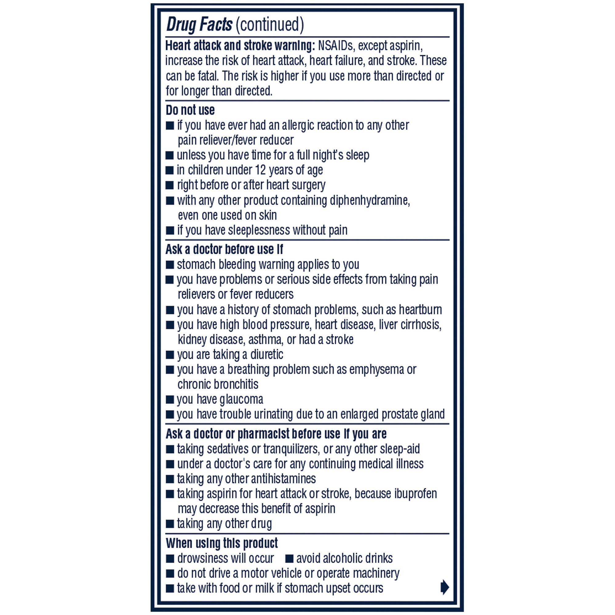 Advil PM Pain Reliever Nighttime Sleep-Aid, Coated Caplets