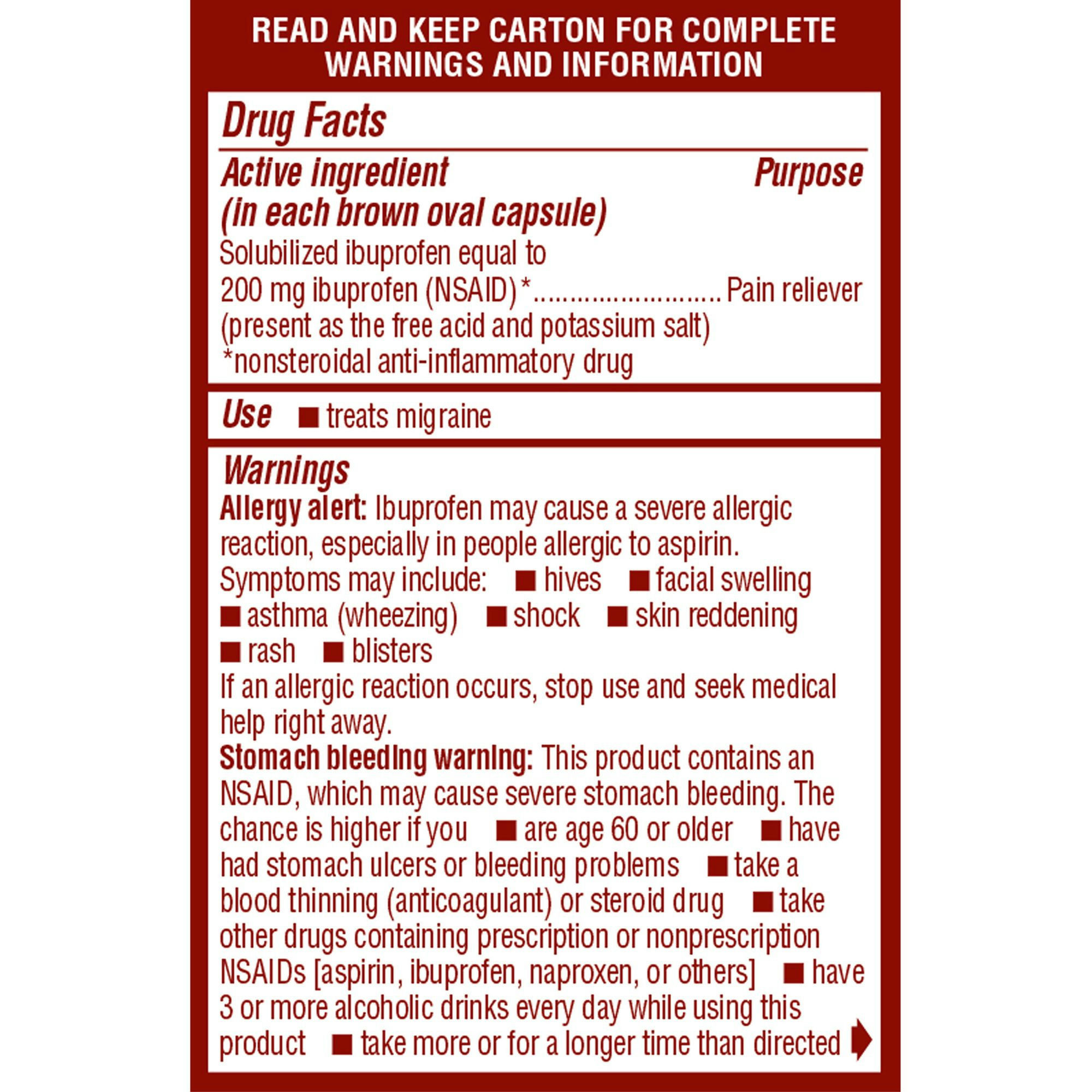 Advil Migraine Pain Reliever