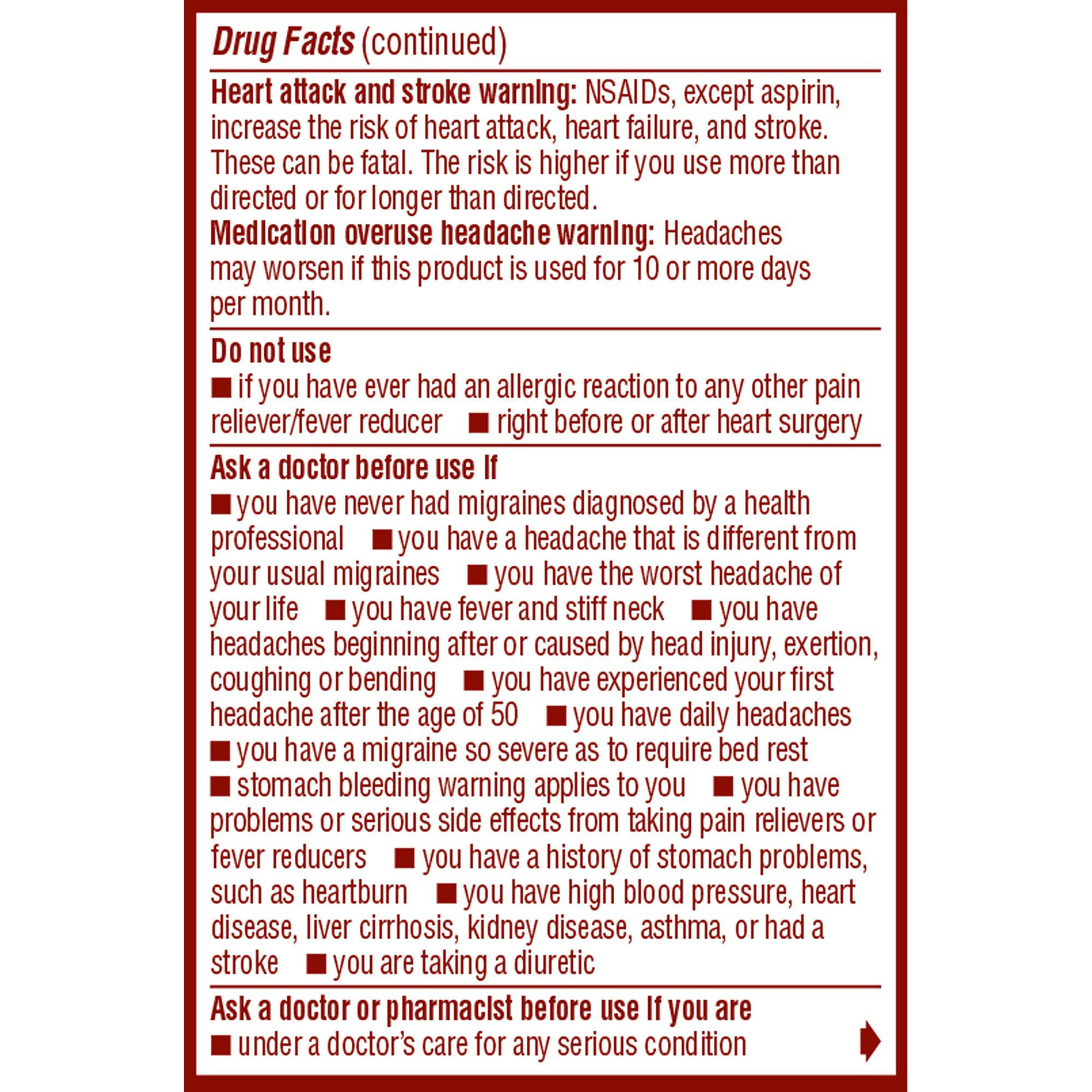 Advil Migraine Pain Reliever