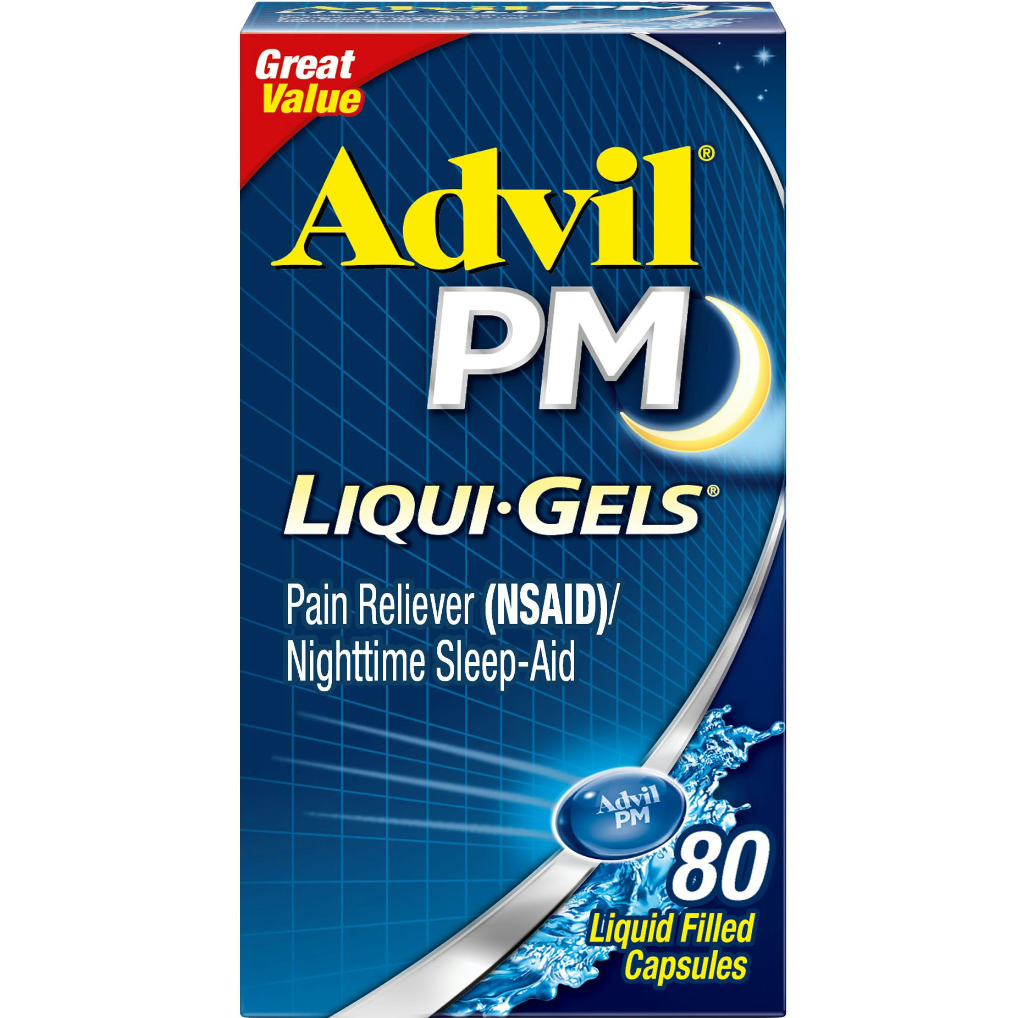 Advil PM Liqui-Gels Pain Reliever & Nighttime Sleep Aid