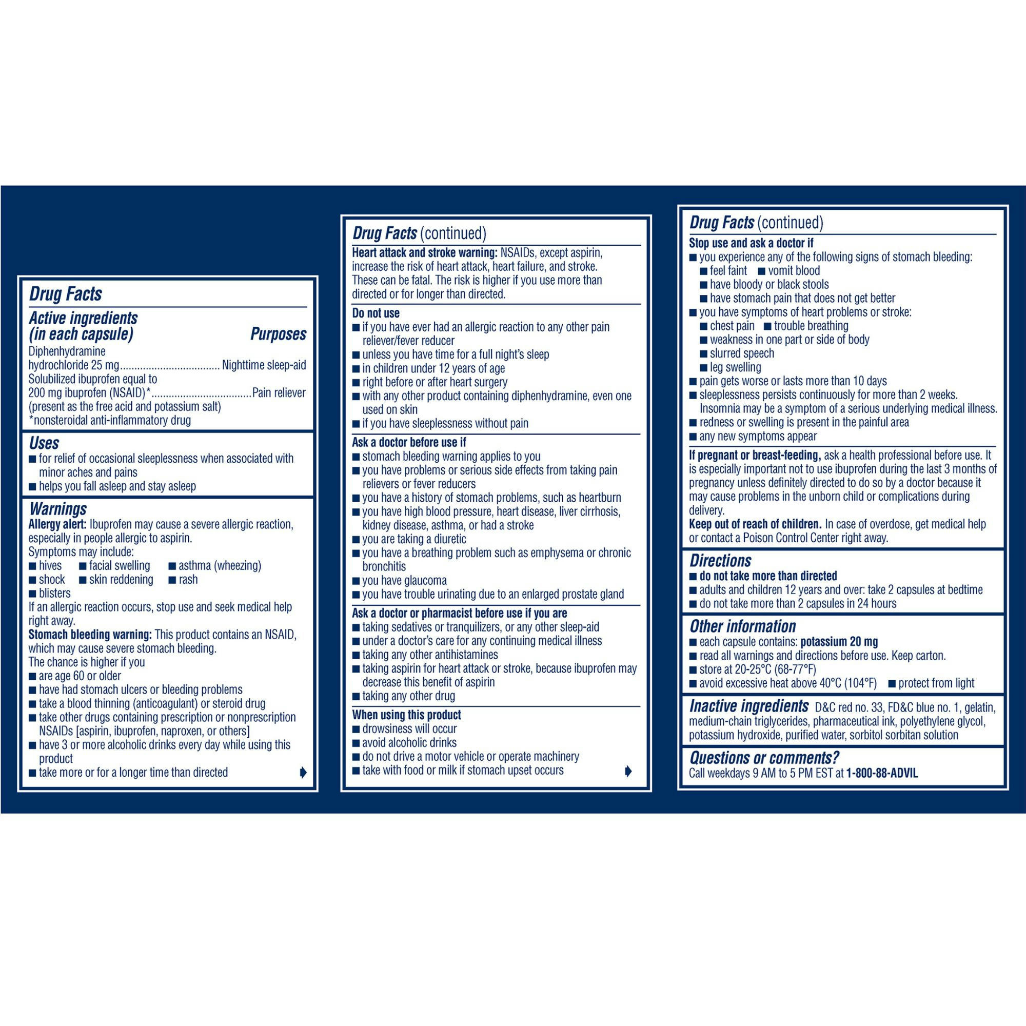 Advil PM Liqui-Gels Pain Reliever & Nighttime Sleep Aid