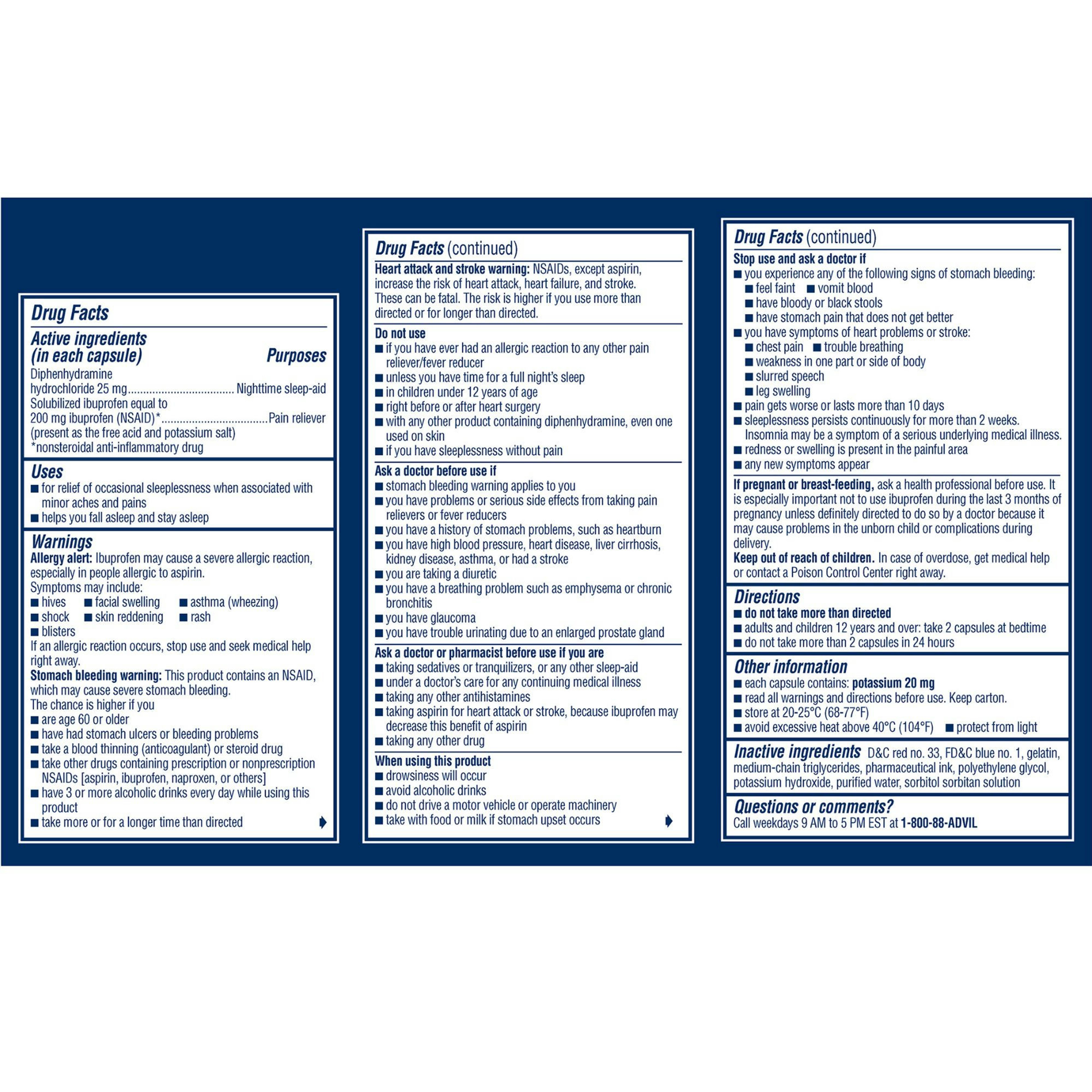 Advil PM Liqui-Gels Pain Reliever & Nighttime Sleep Aid