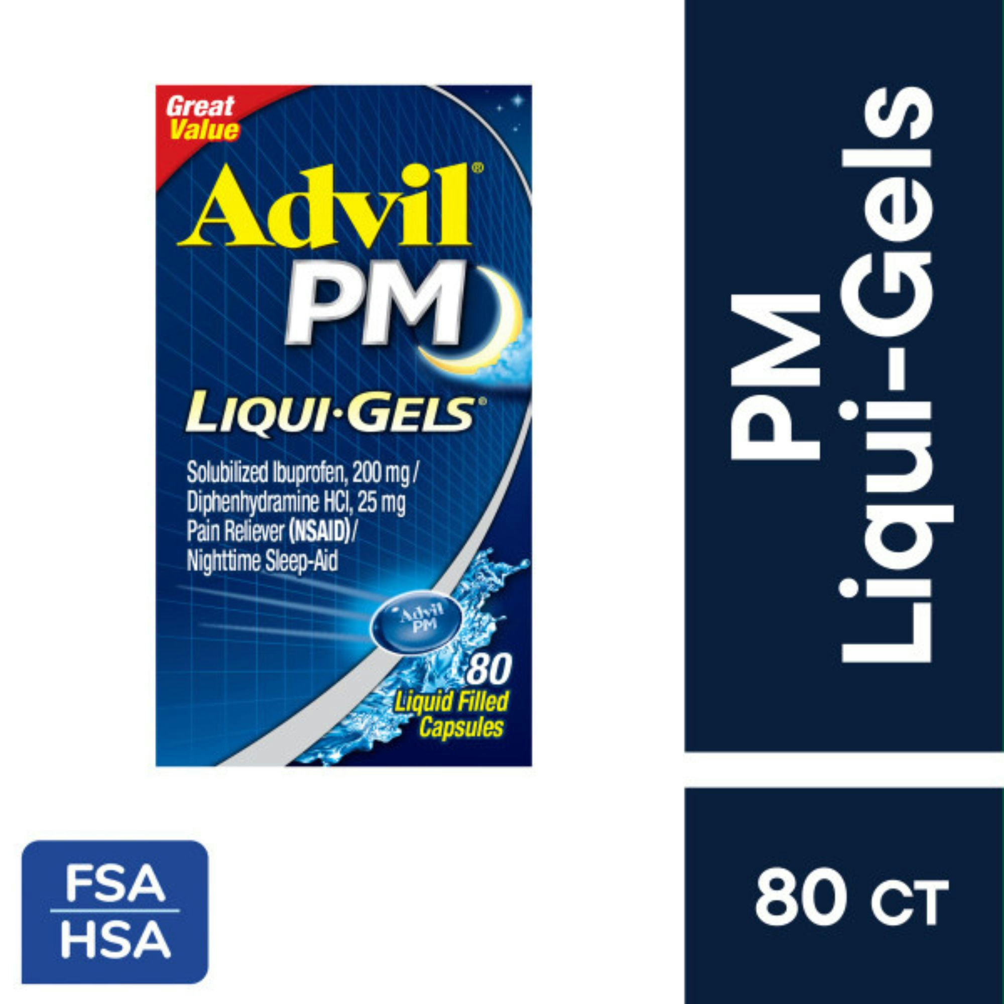 Advil PM Liqui-Gels Pain Reliever & Nighttime Sleep Aid