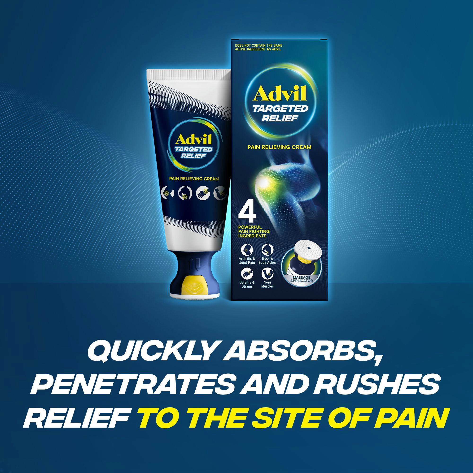 Advil Targeted Relief Pain Relieving Cream with Massage Applicator