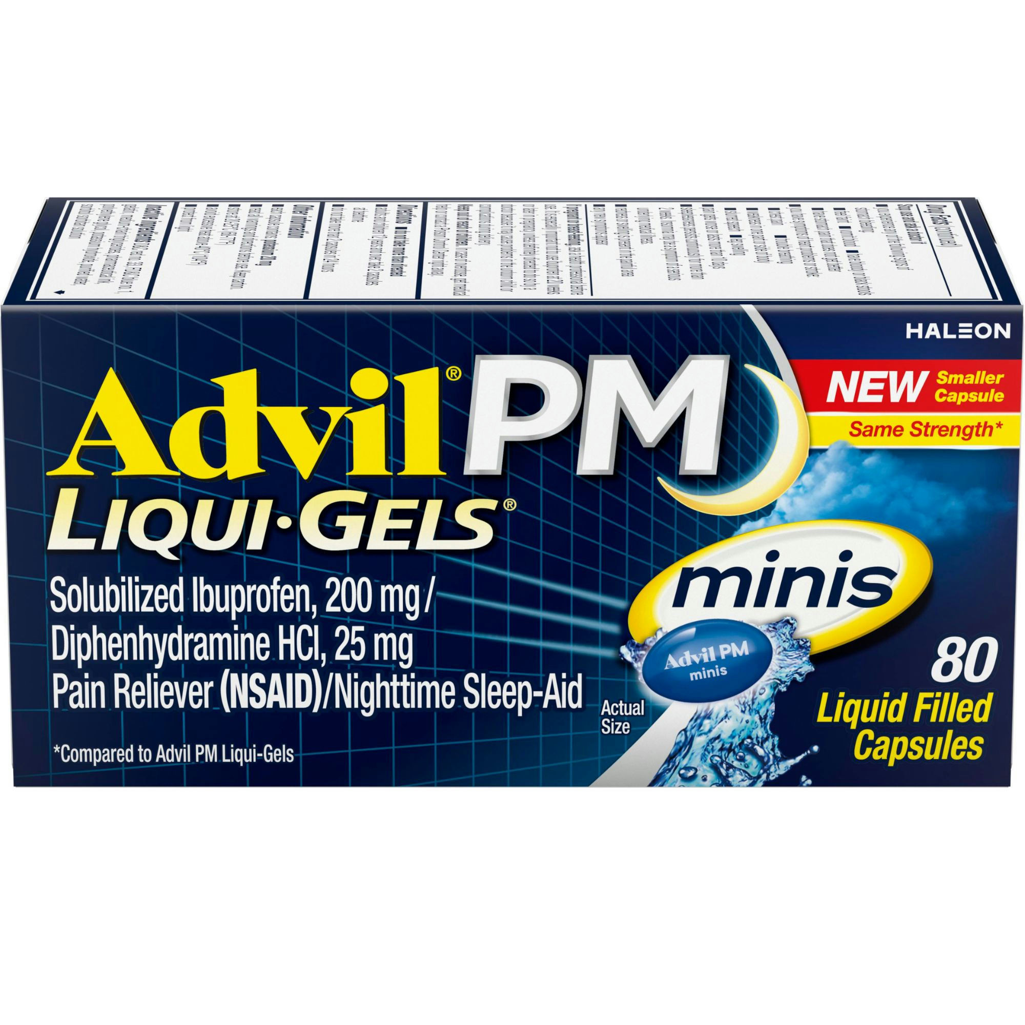 Advil PM Liqui-Gels Minis Pain Reliever & Nighttime Sleep Aid