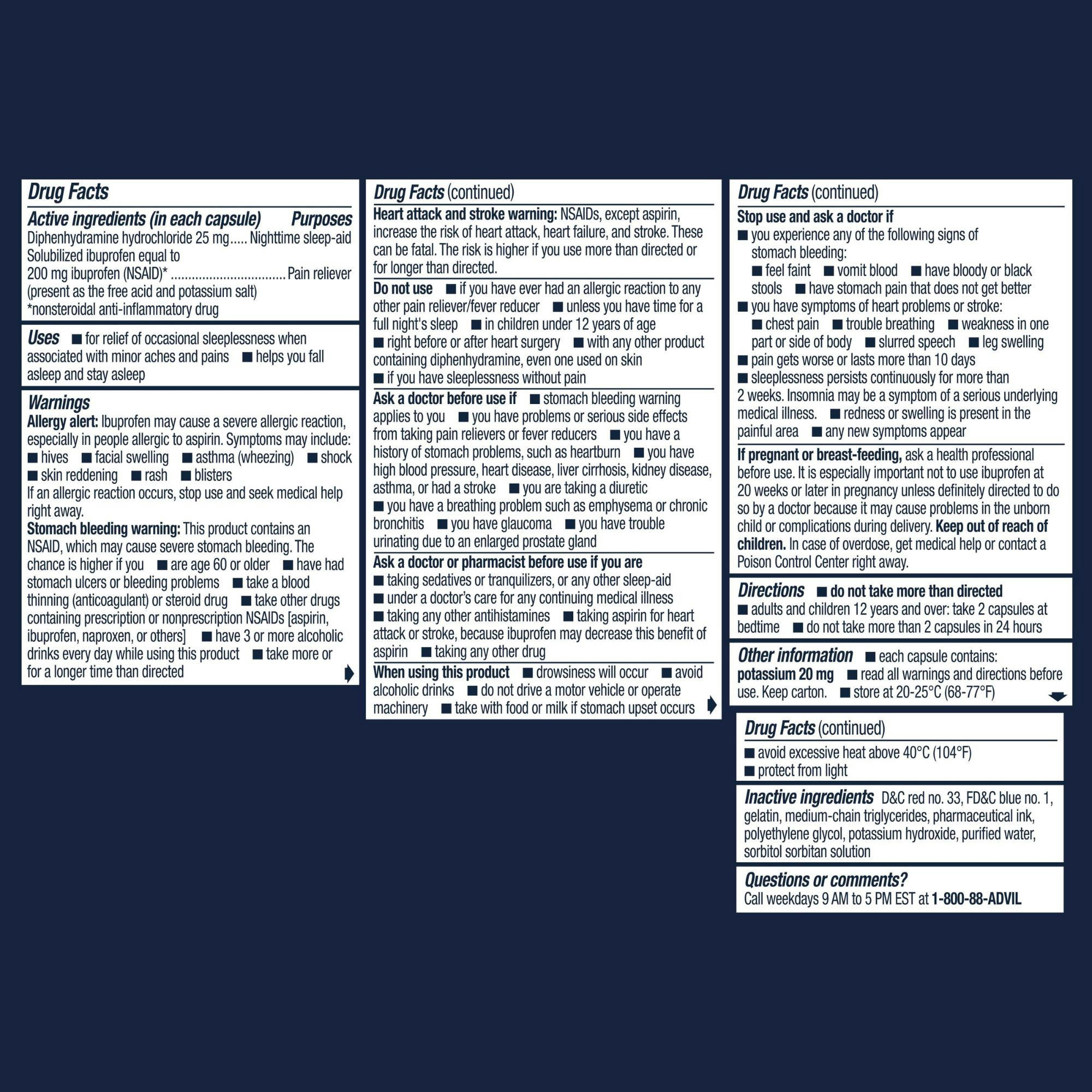 Advil PM Liqui-Gels Minis Pain Reliever & Nighttime Sleep Aid