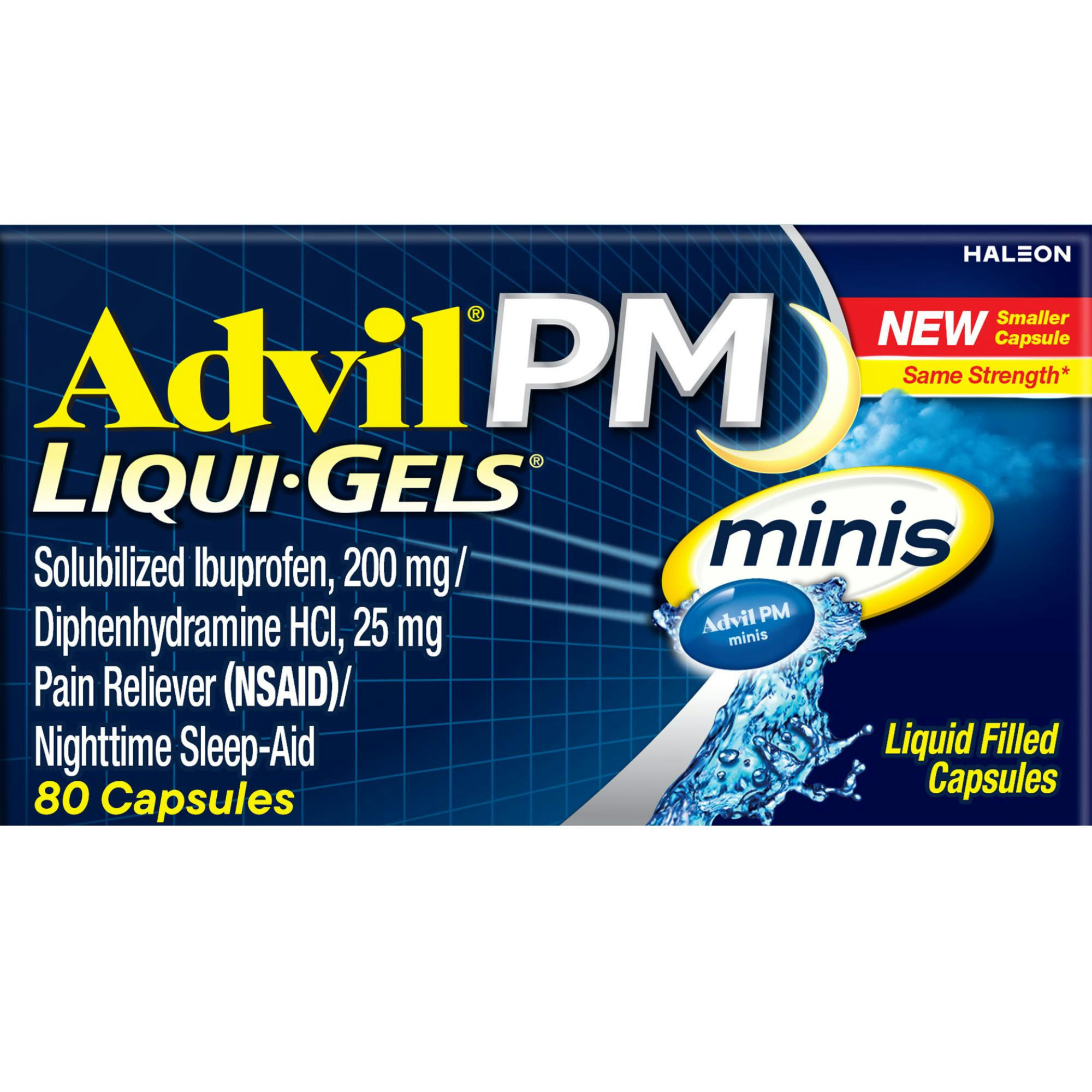 Advil PM Liqui-Gels Minis Pain Reliever & Nighttime Sleep Aid