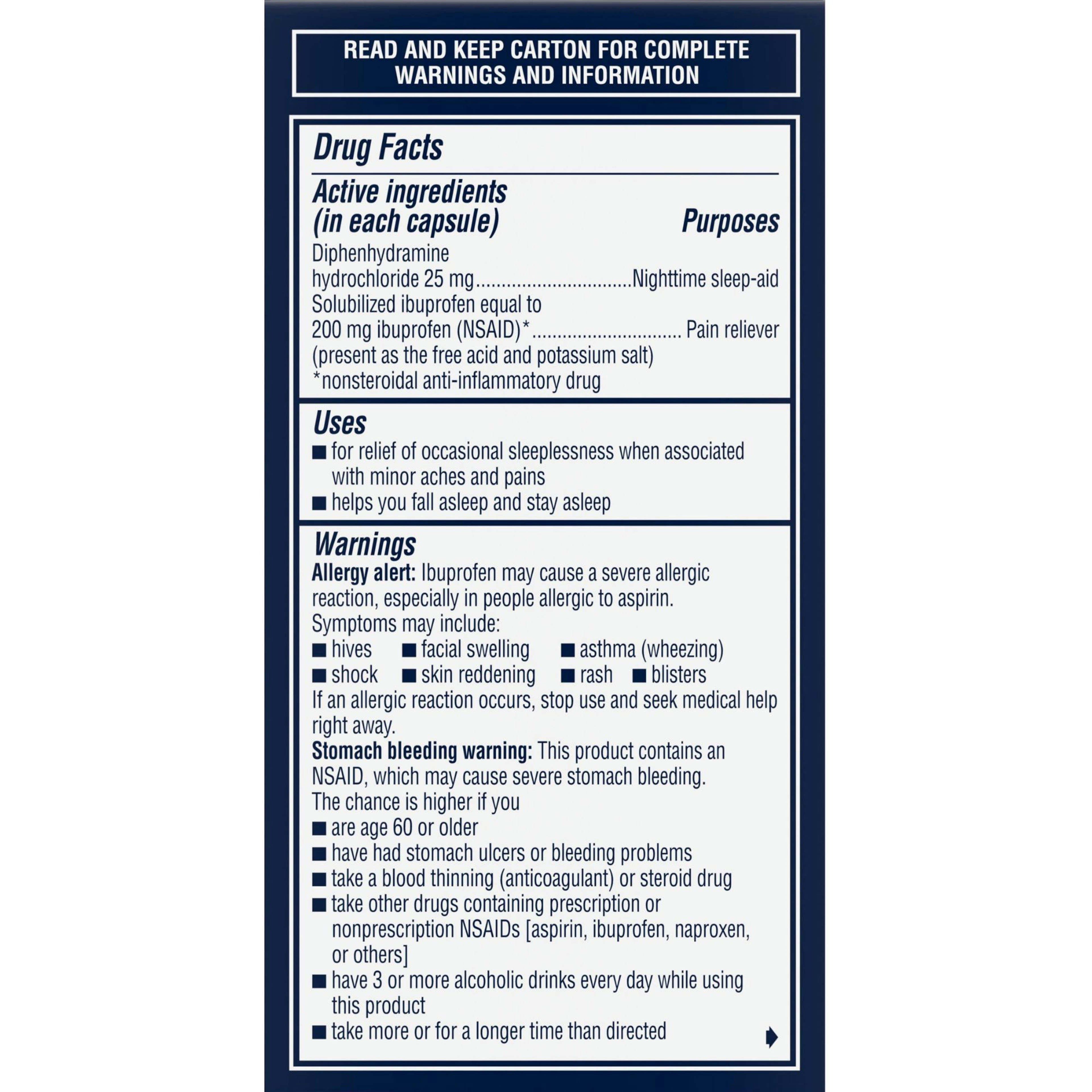 Advil PM Liqui-Gels Minis Pain Reliever & Nighttime Sleep Aid