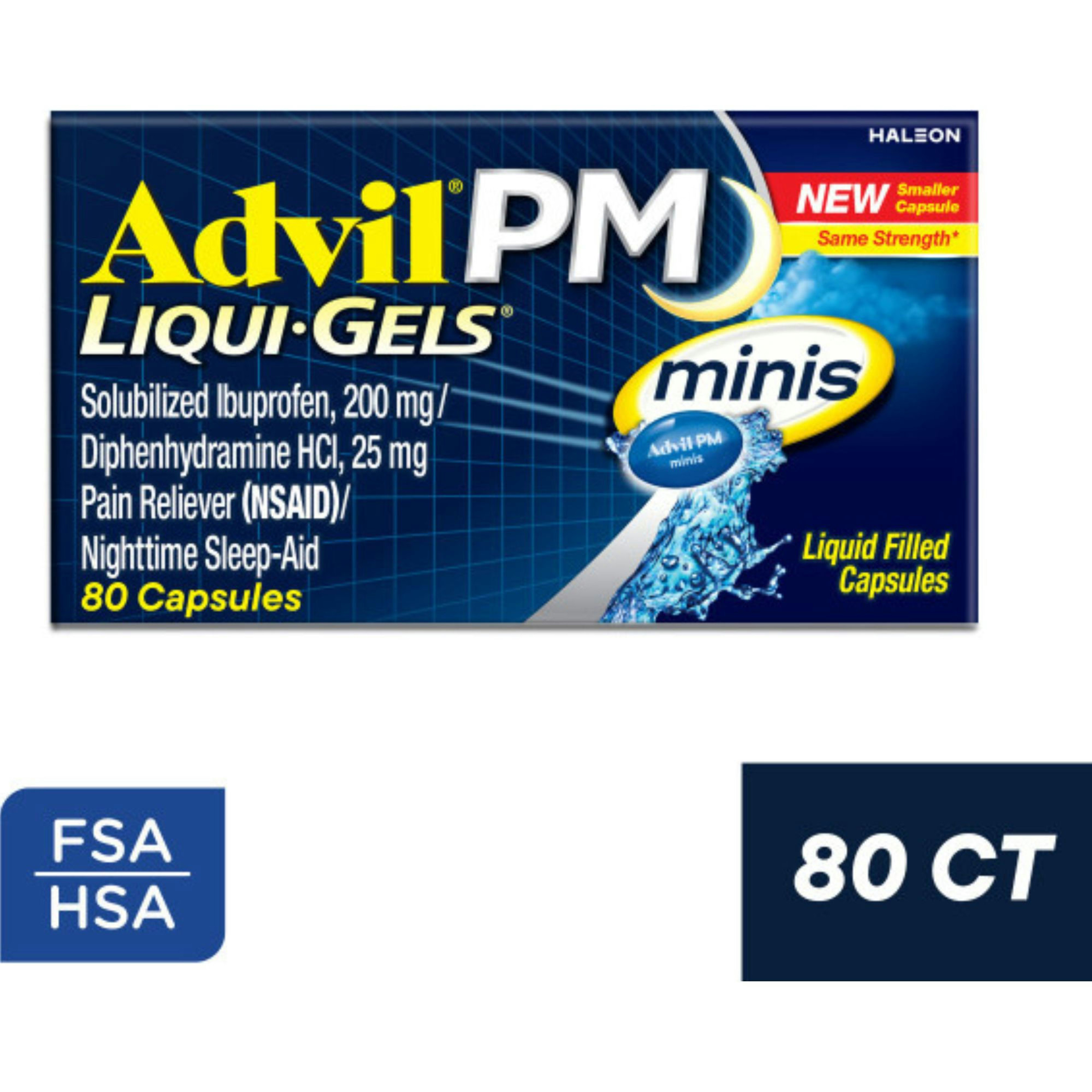 Advil PM Liqui-Gels Minis Pain Reliever & Nighttime Sleep Aid