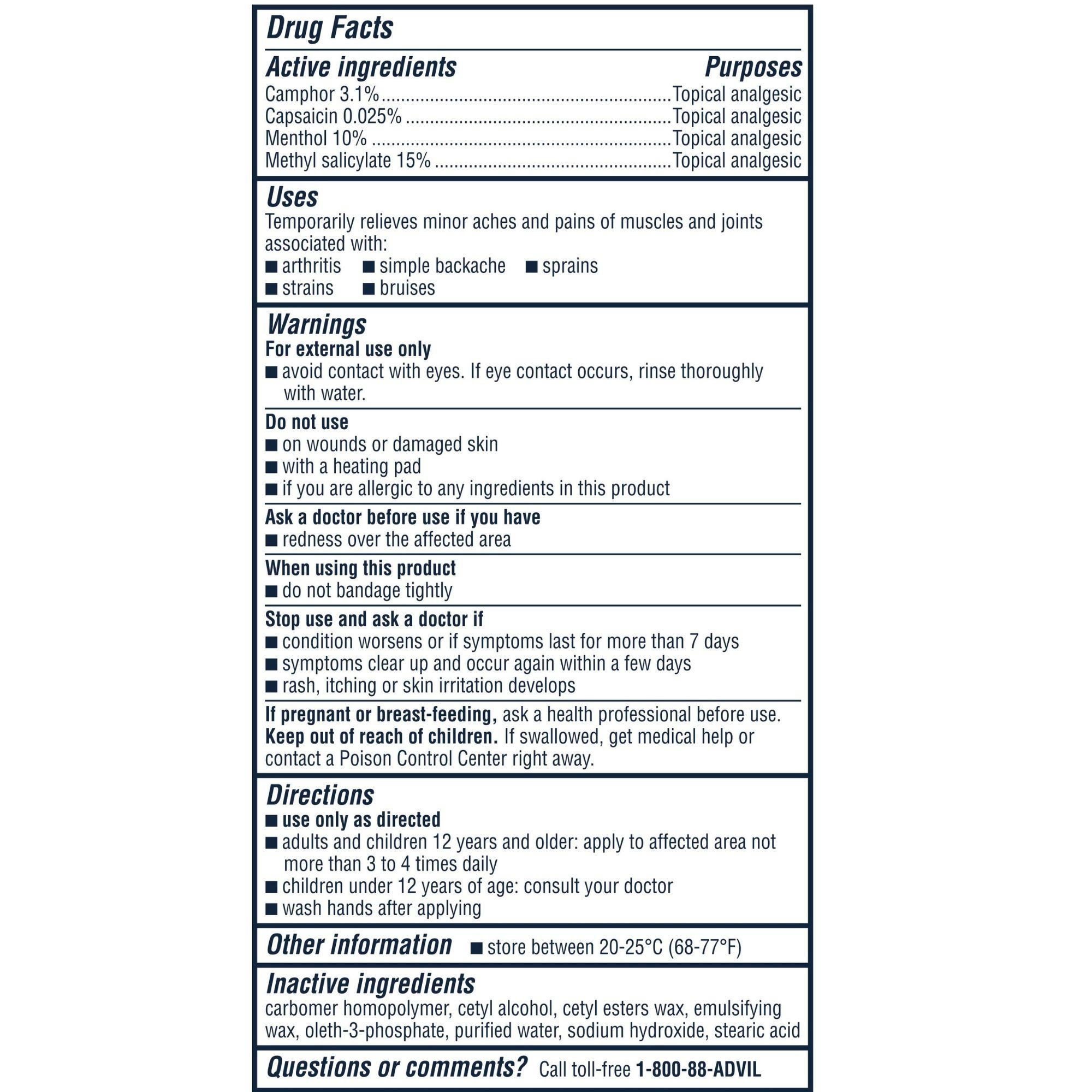 Advil Targeted Relief Pain Relieving Cream