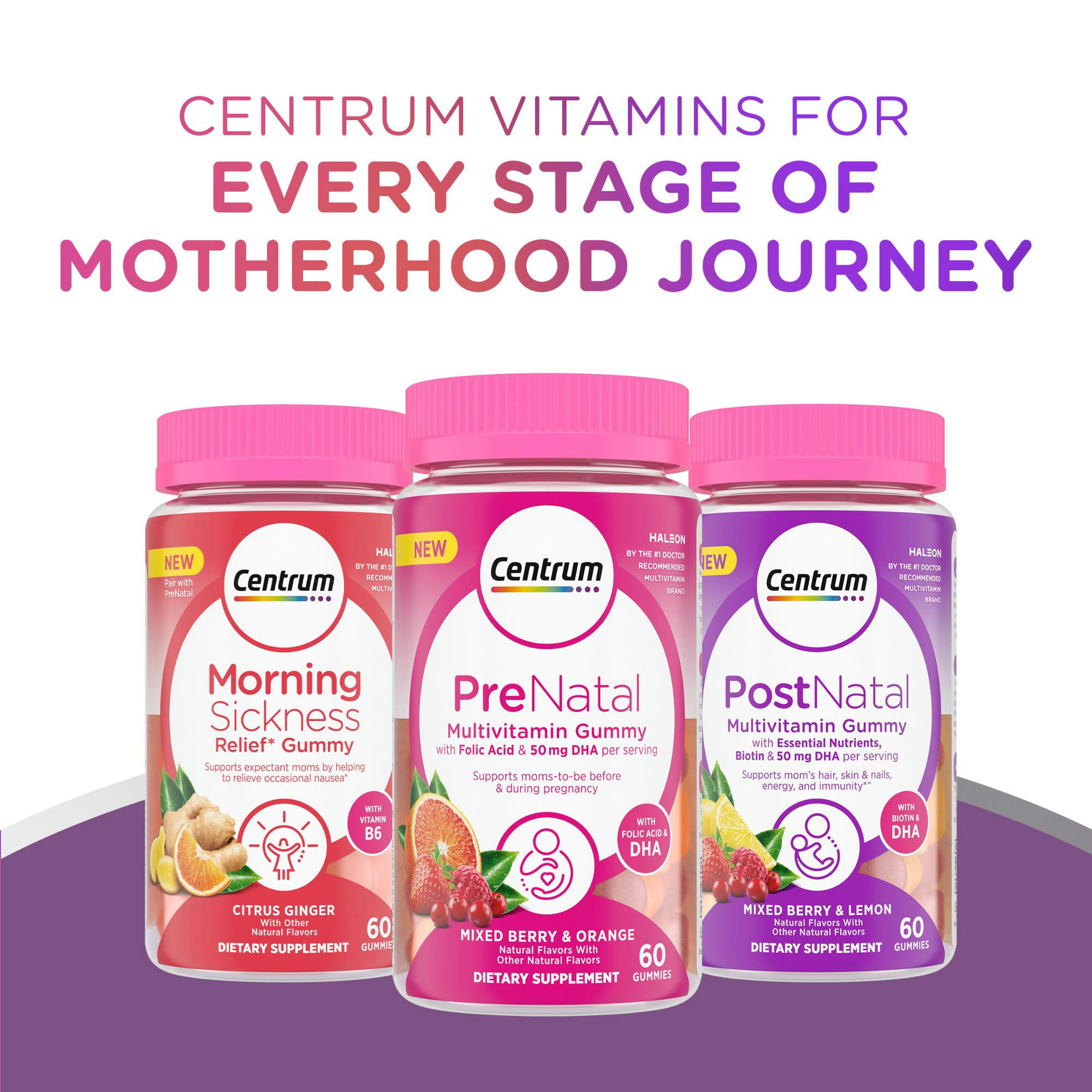 Centrum PreNatal Multivitamin Gummies With Folic Acid & DHA