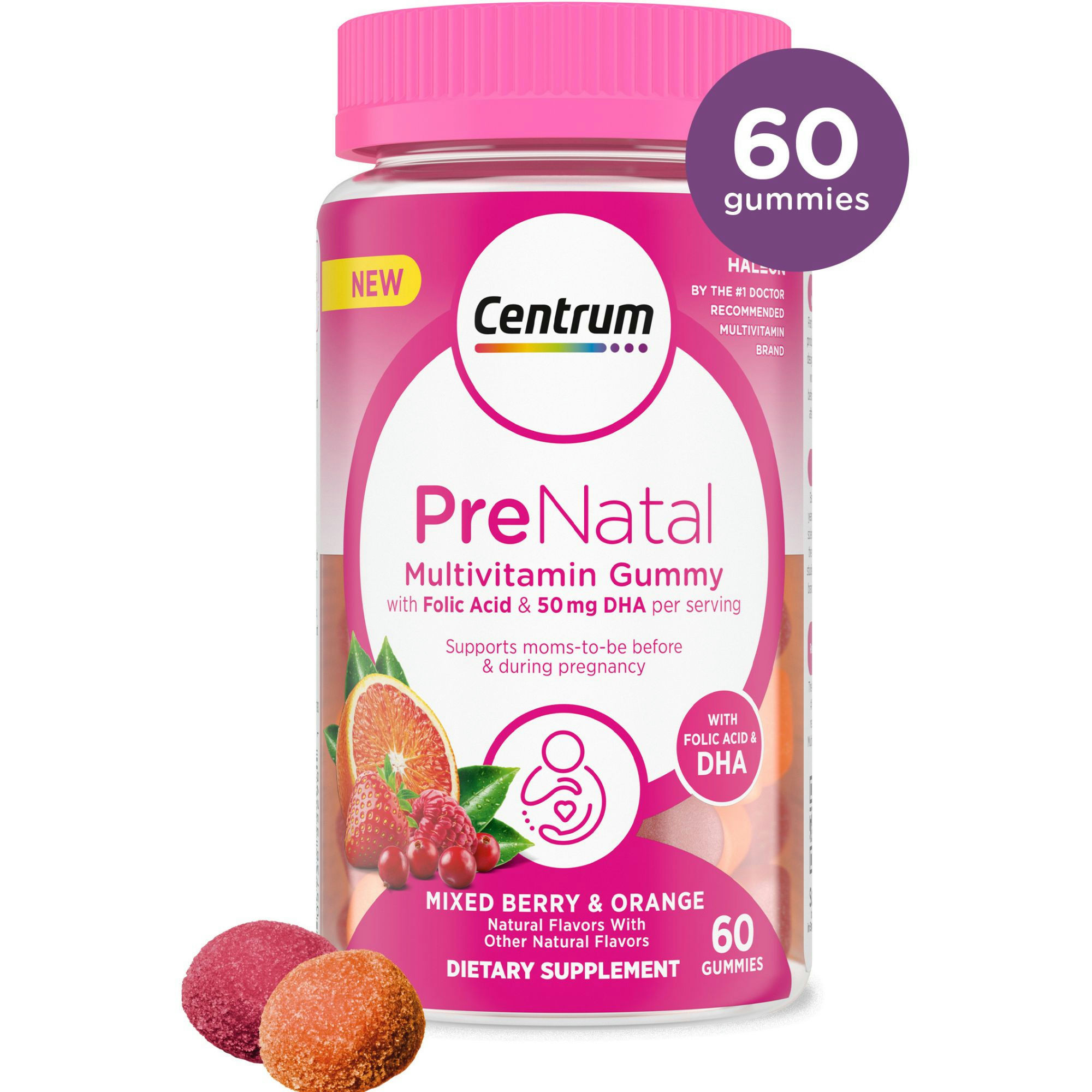 Centrum PreNatal Multivitamin Gummies With Folic Acid & DHA