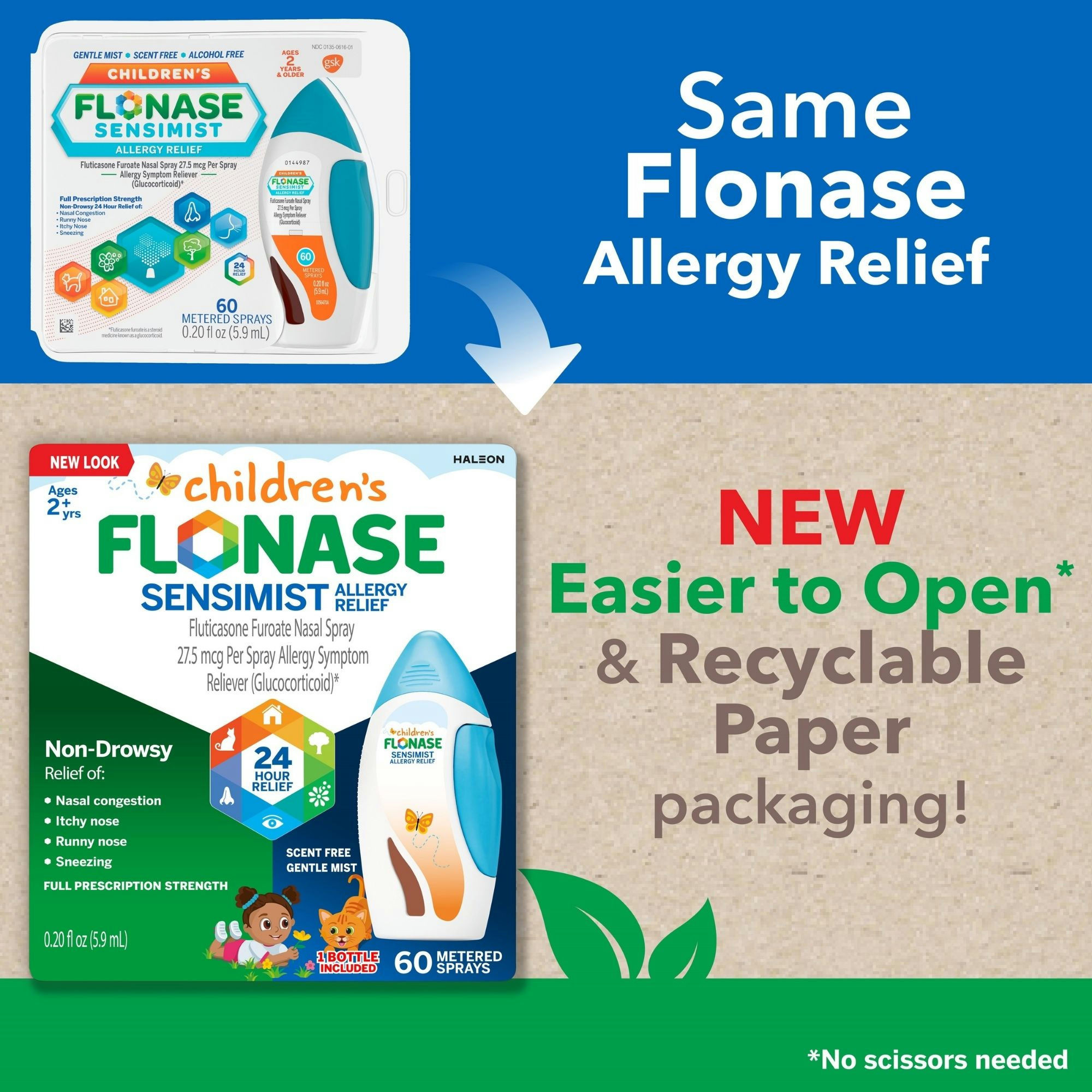 Flonase Children's Sensimist 24 Hour Allergy Relief Nasal Spray