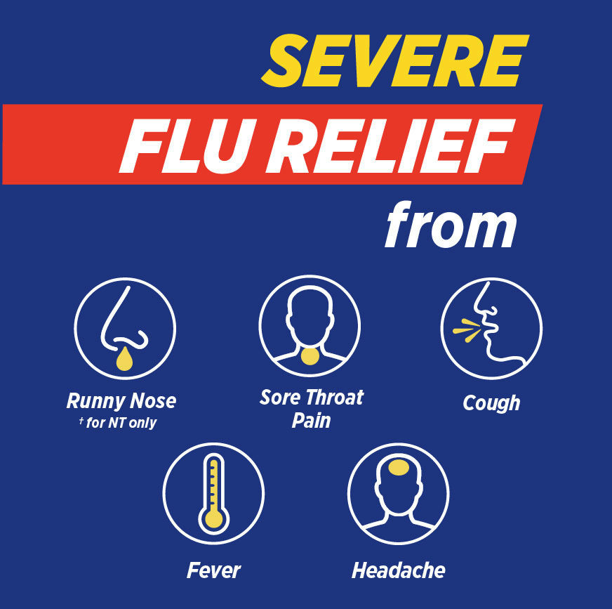 Theraflu Max Strength Nighttime Flu Symptom Relief with Acetaminophen and Dextromethorphan Powder