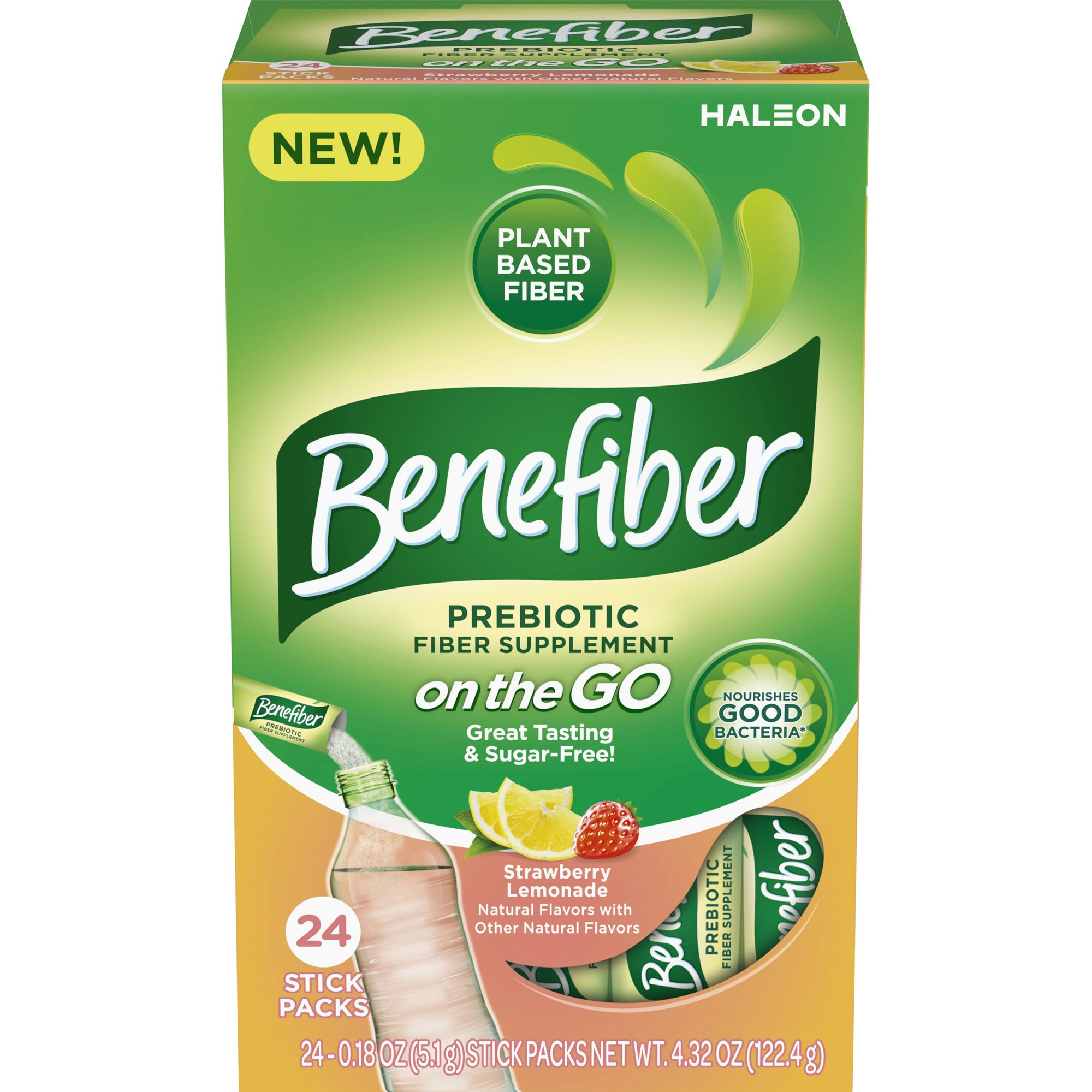 Benefiber On the Go Prebiotic Fiber Supplement Powder for Digestive Health