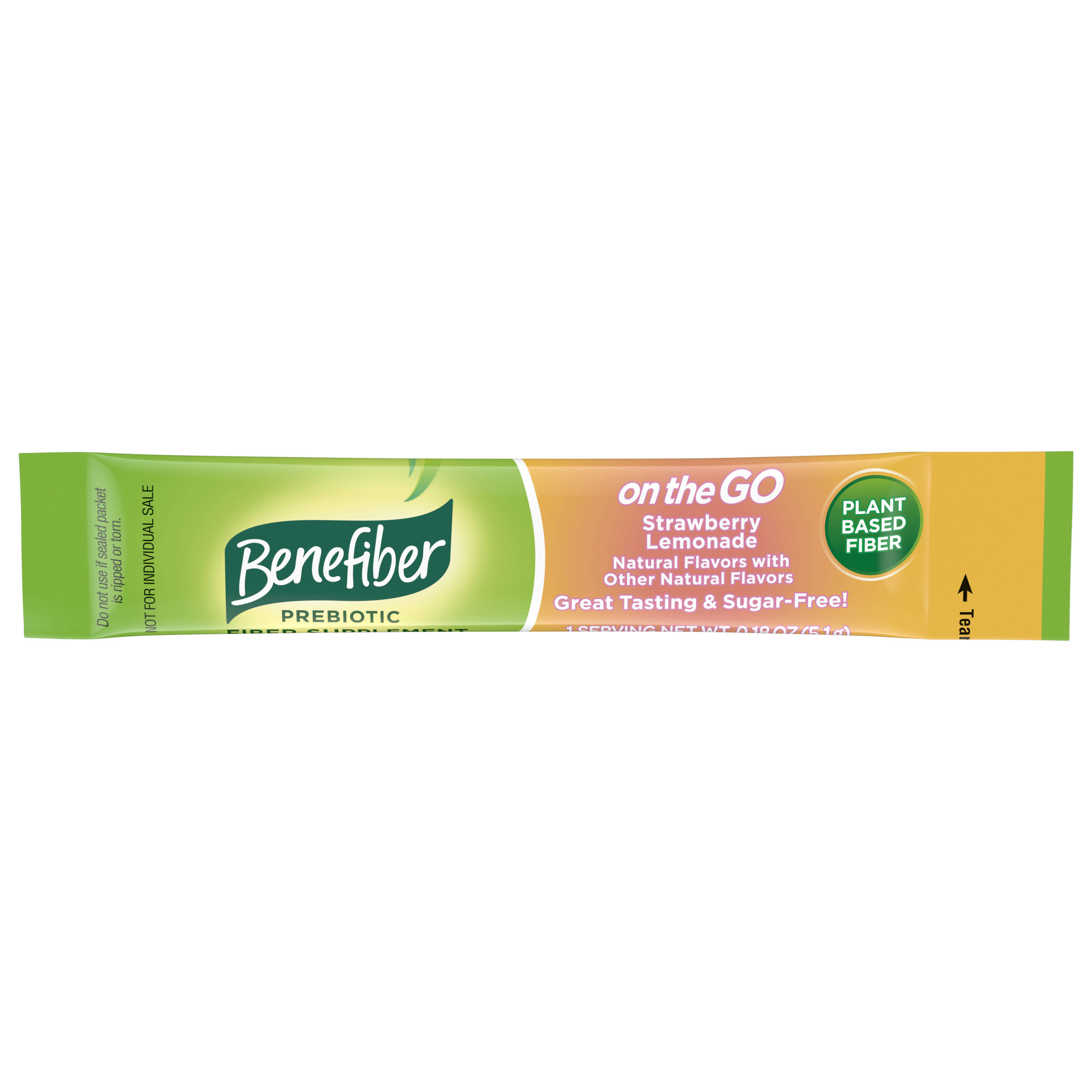 Benefiber On the Go Prebiotic Fiber Supplement Powder for Digestive Health
