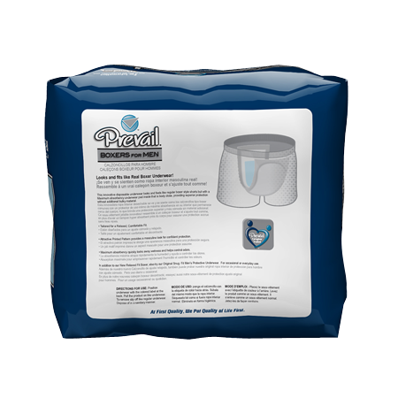 Prevail Pull-Up Diaper Boxers for Men, Maximum