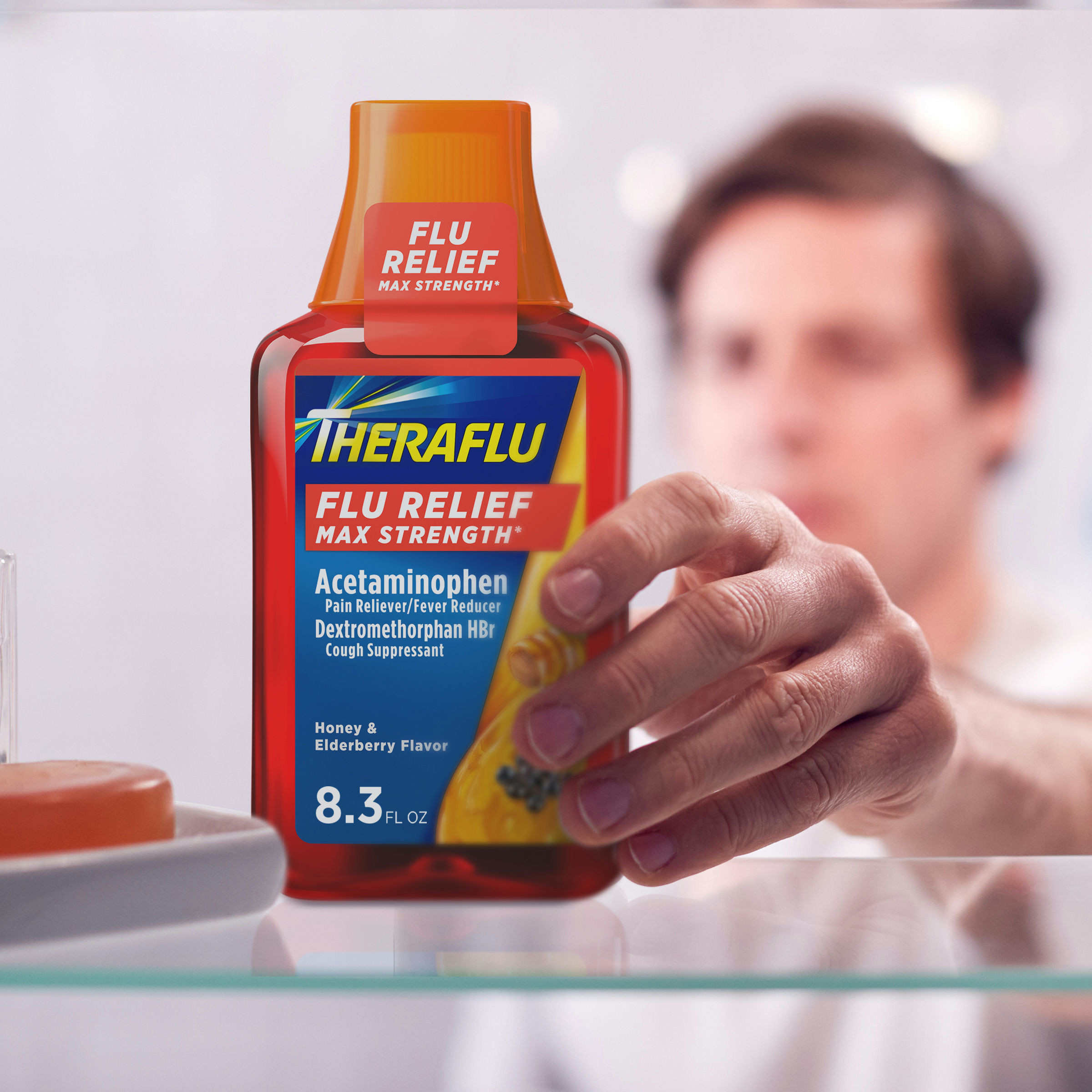Theraflu Max Strength Daytime Flu Symptom Relief With Acetaminophen And Dextromethorphan Syrup