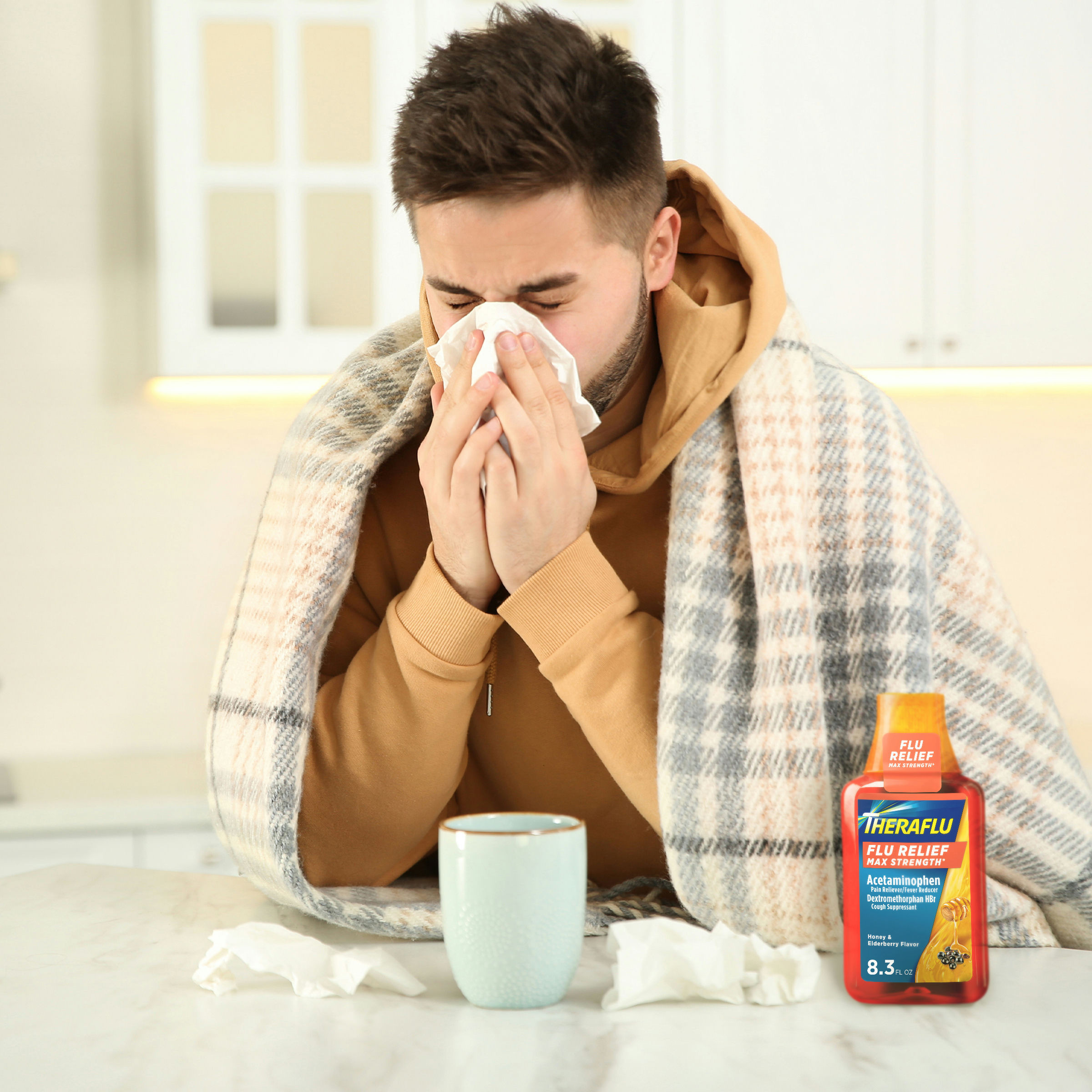 Theraflu Max Strength Daytime Flu Symptom Relief With Acetaminophen And Dextromethorphan Syrup