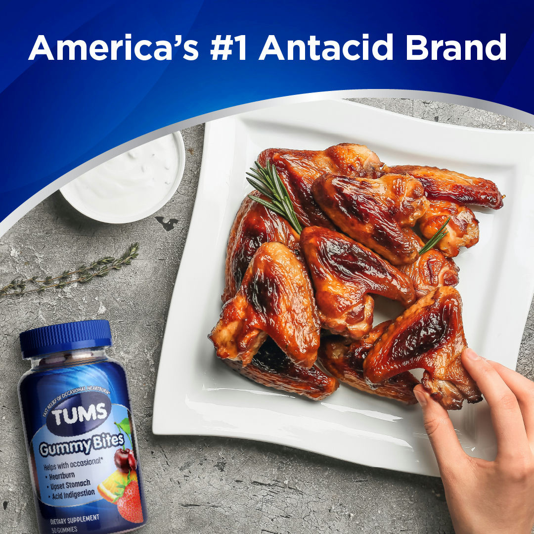 Tums Gummy Bites for Occasional Heartburn, Upset Stomach & Acid Indigestion