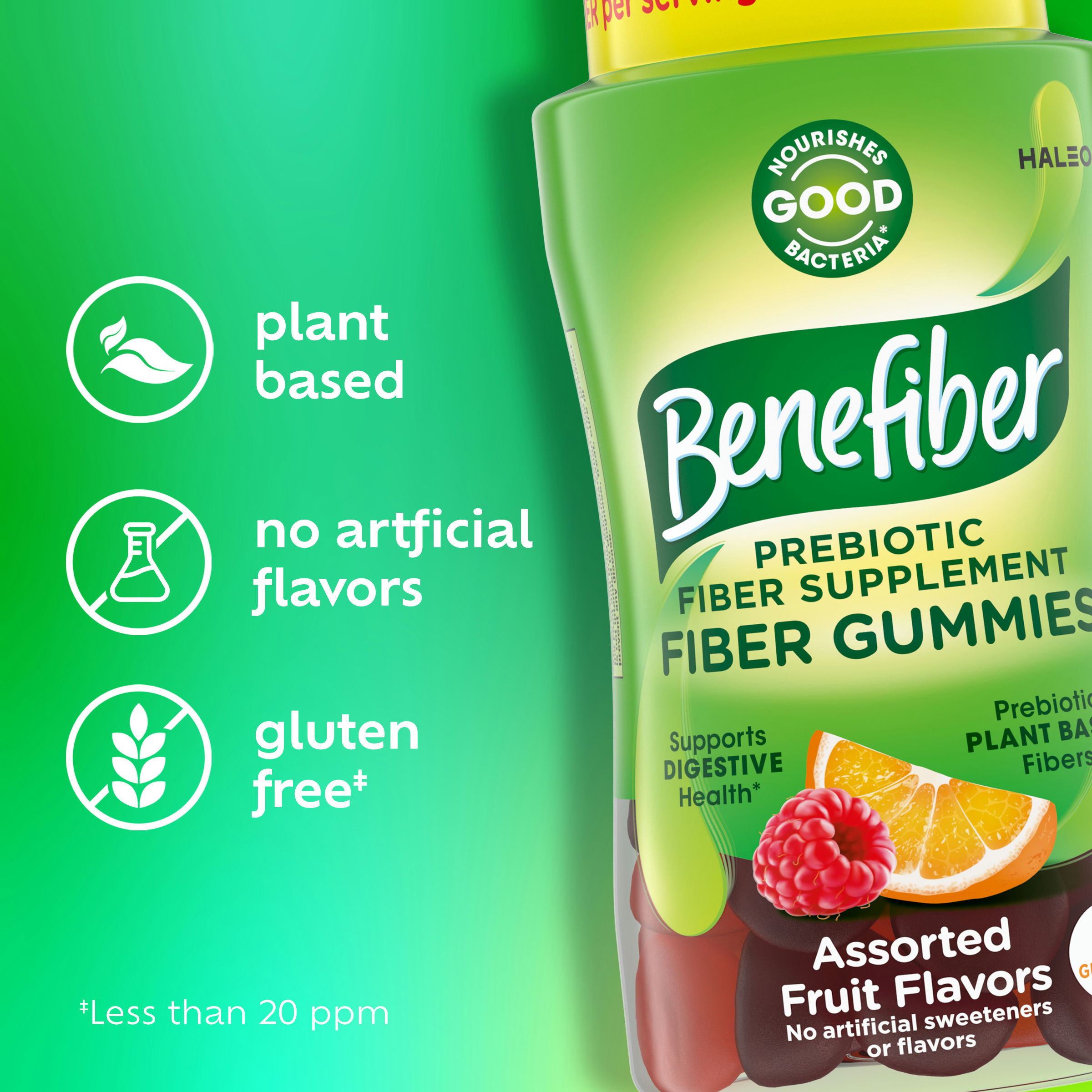 Benefiber Prebiotic Fiber Supplement Gummies for Digestive Health