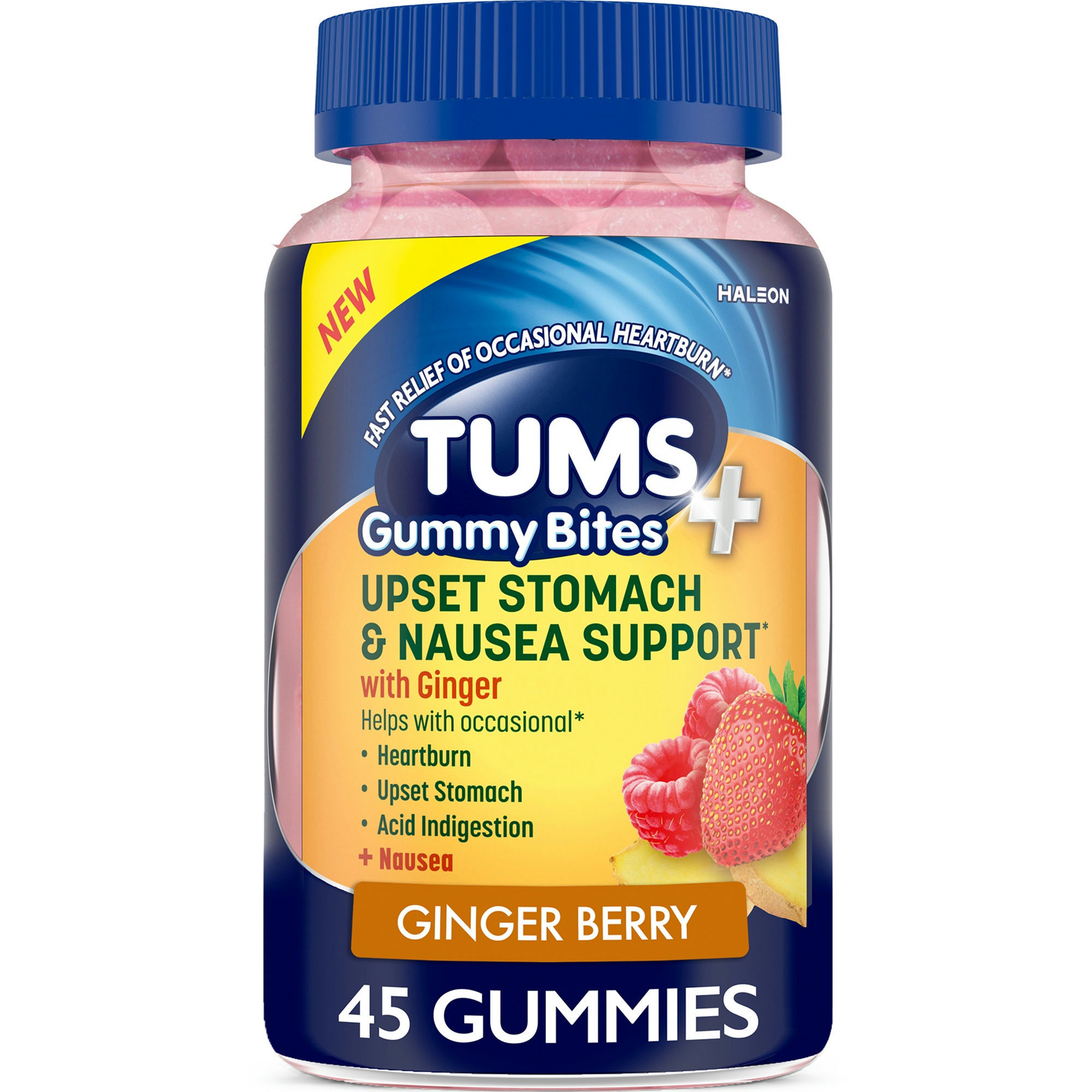 Tums Plus Gummy Bites for Upset Stomach & Nausea Support