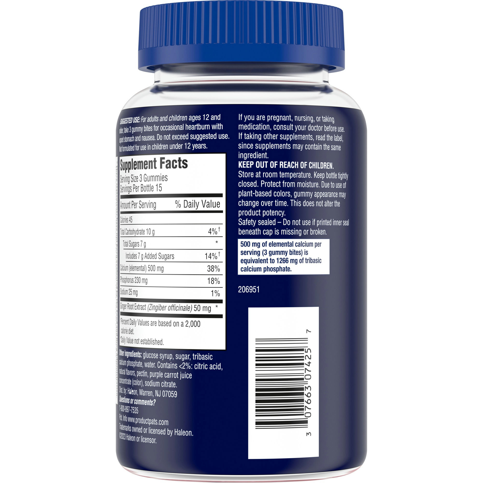 Tums Plus Gummy Bites for Upset Stomach & Nausea Support