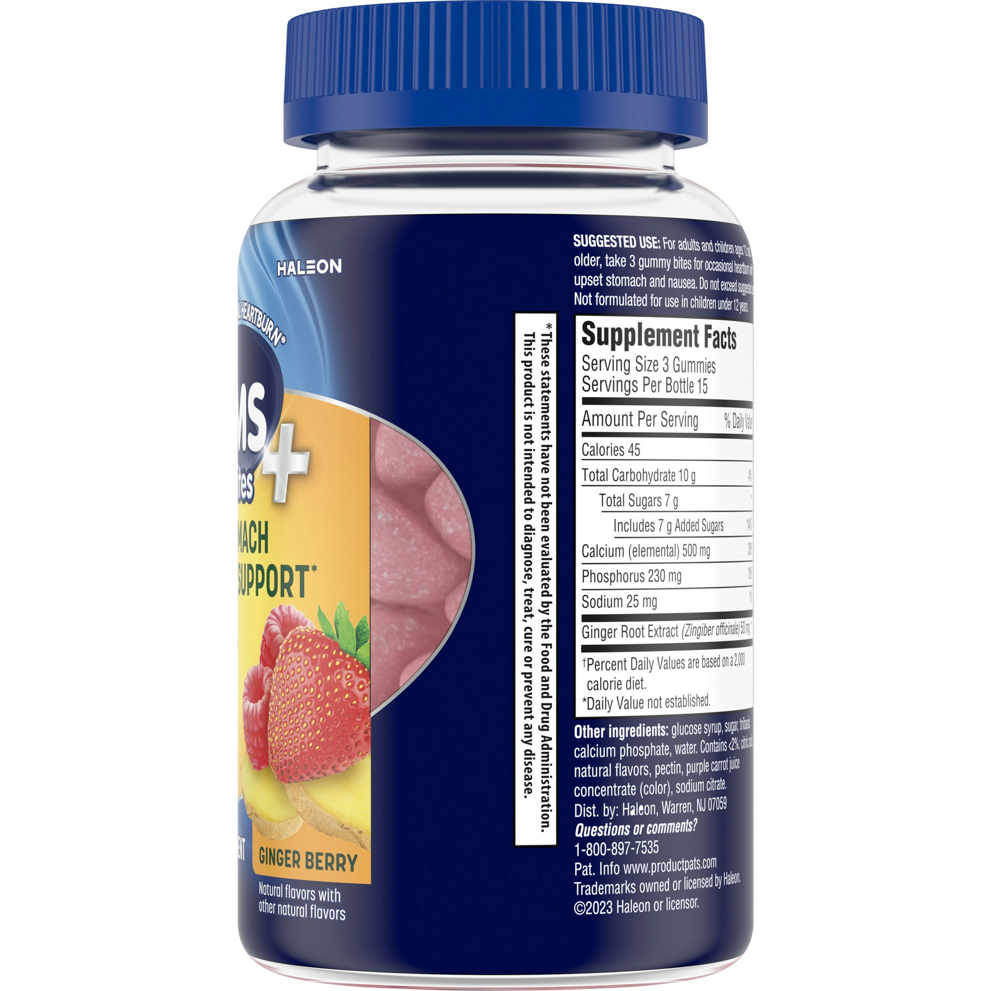 Tums Plus Gummy Bites for Upset Stomach & Nausea Support