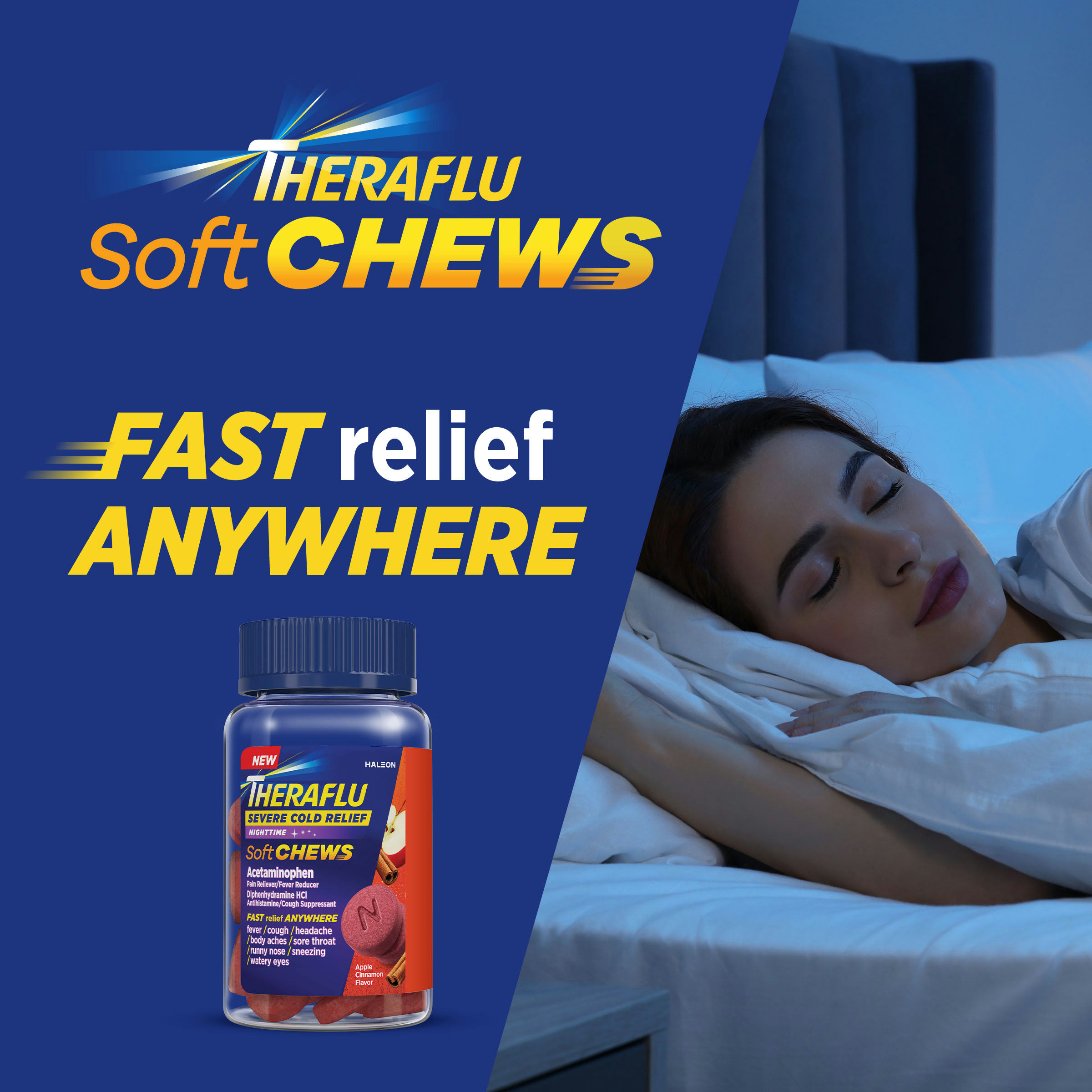 Theraflu Soft Chews Nighttime Severe Cold Relief