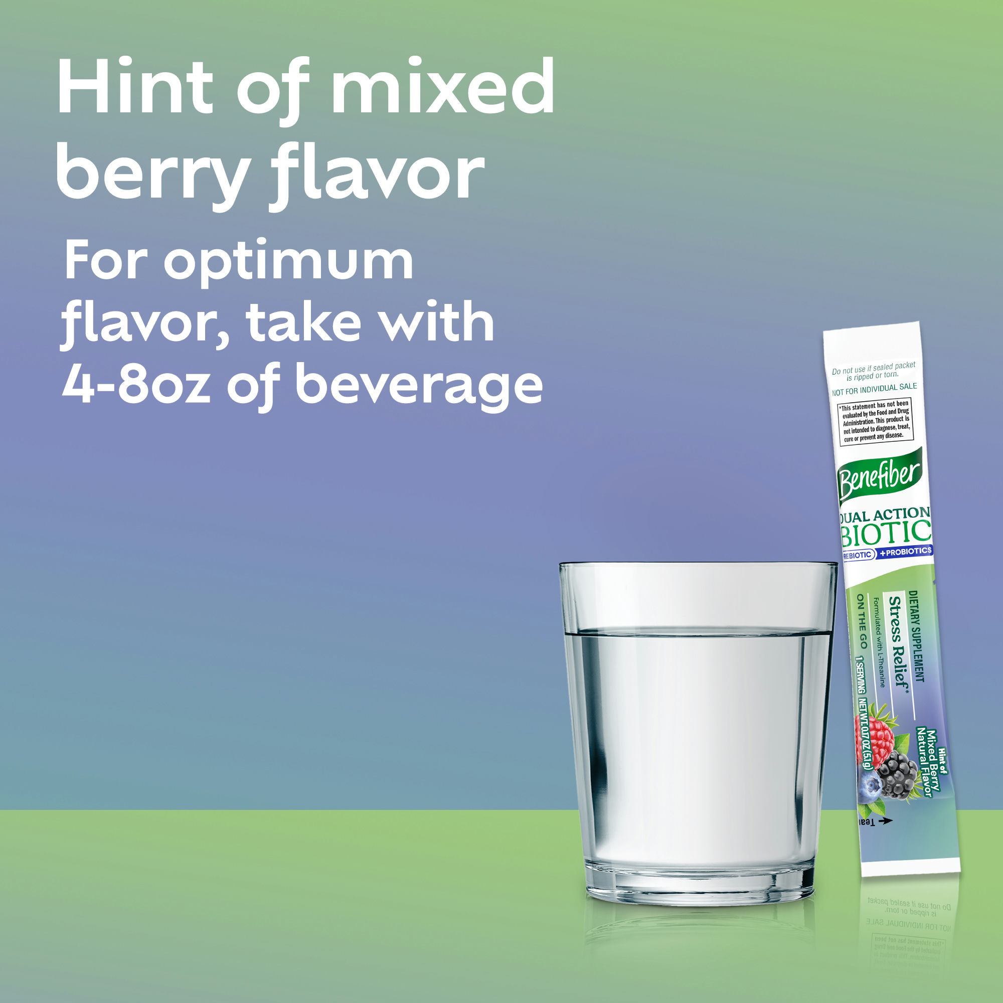 Benefiber Dual Action Biotic Stress Relief Dietary Supplement