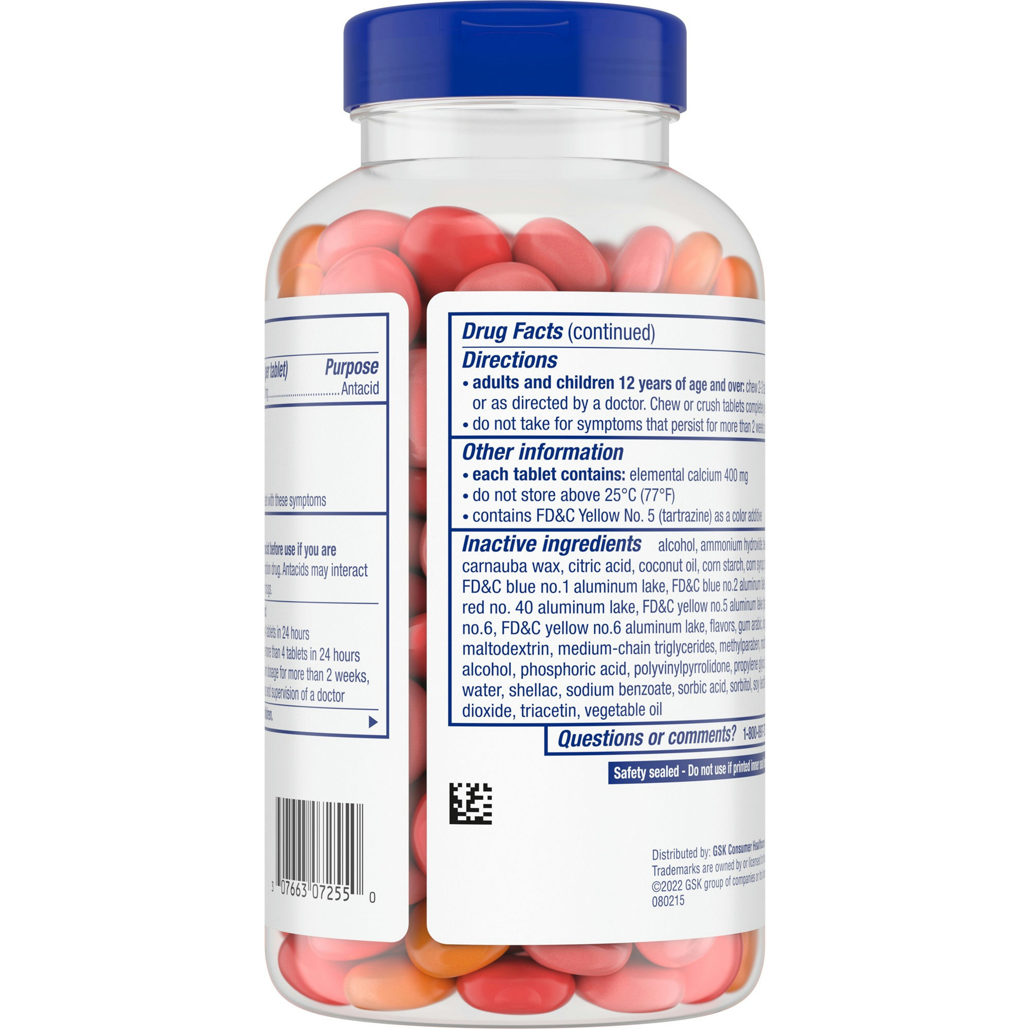 Tums Antacid Ultra Strength Chewy Bites Chewable Tablets for Heartburn & Acid Indigestion Relief