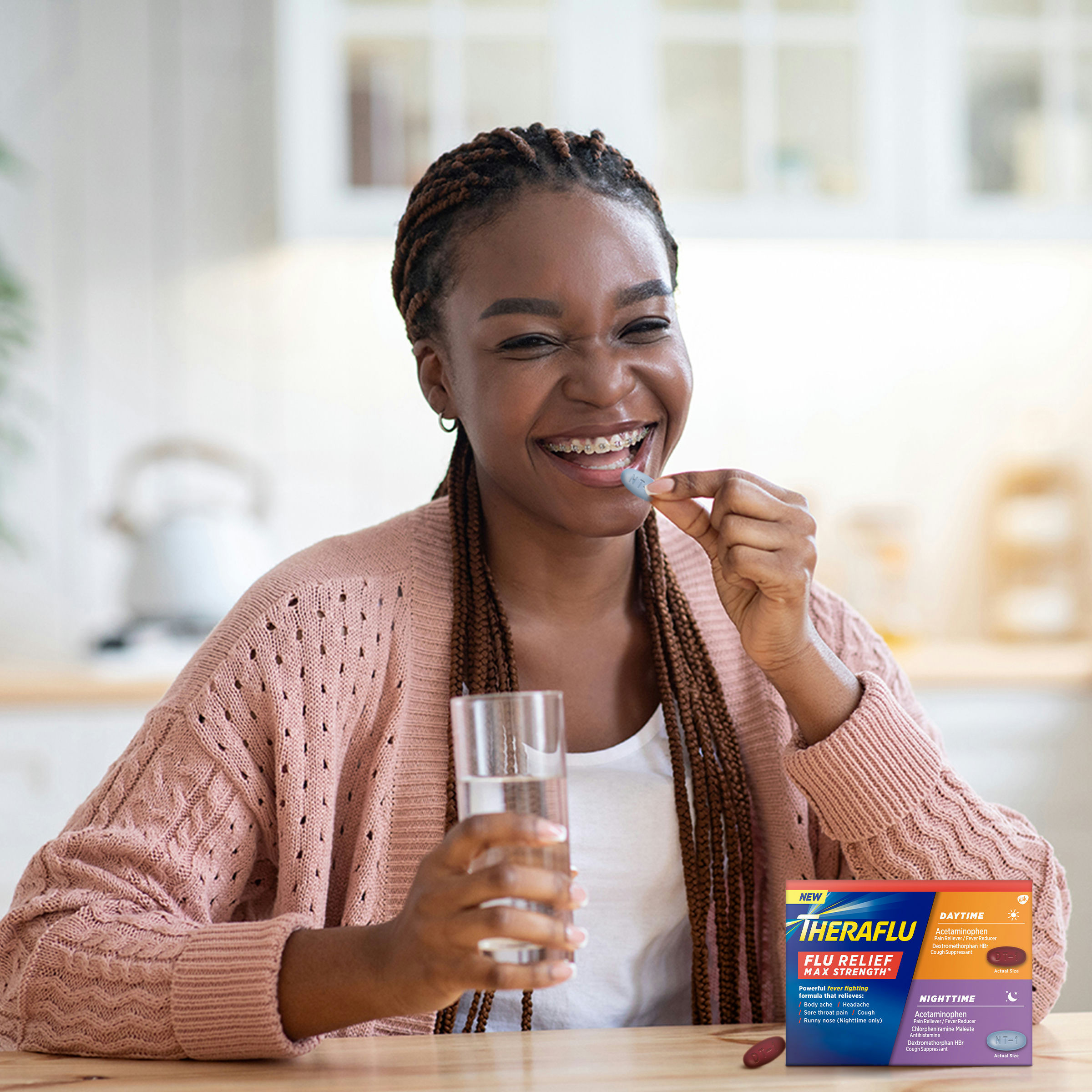 Theraflu Max Strength Daytime & Nighttime Flu Symptom Relief Combo Pack Caplets