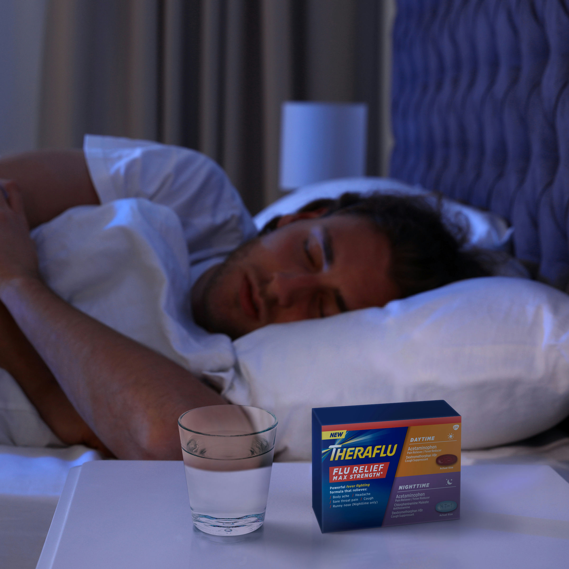 Theraflu Max Strength Daytime & Nighttime Flu Symptom Relief Combo Pack Caplets