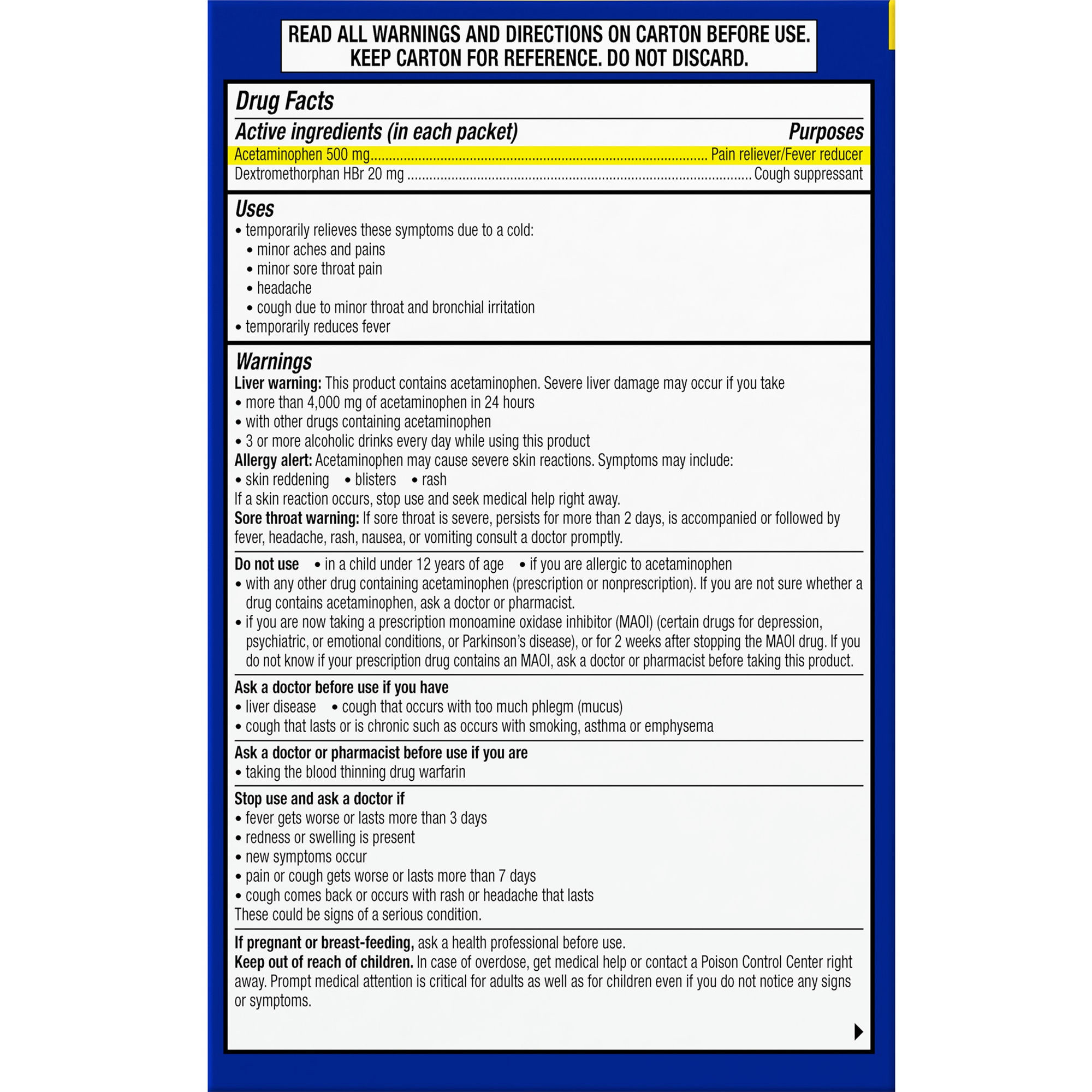 Theraflu Daytime Severe Cold Relief Powder