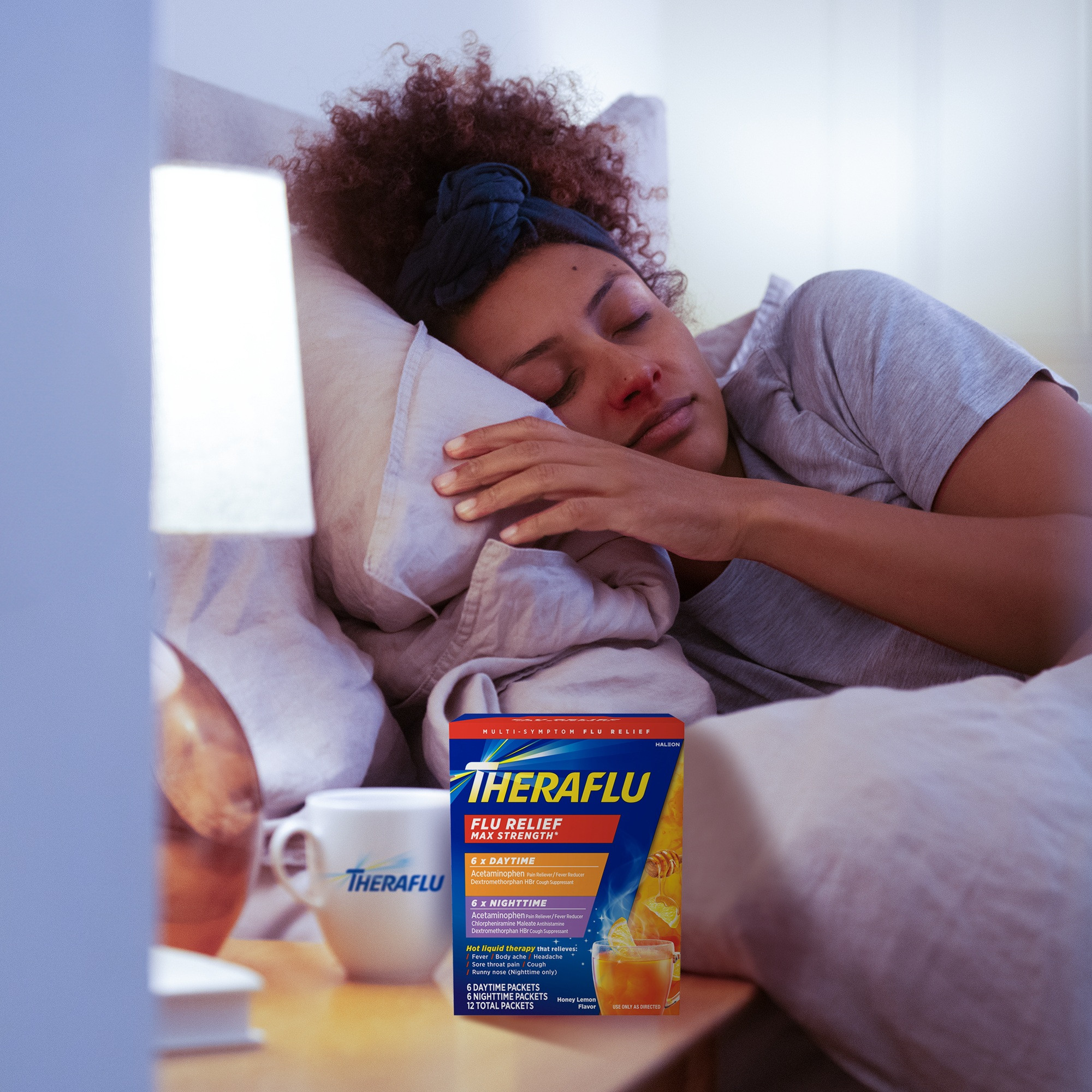 Theraflu Max Strength Daytime & Nighttime Flu Symptom Relief Combo Pack Powder