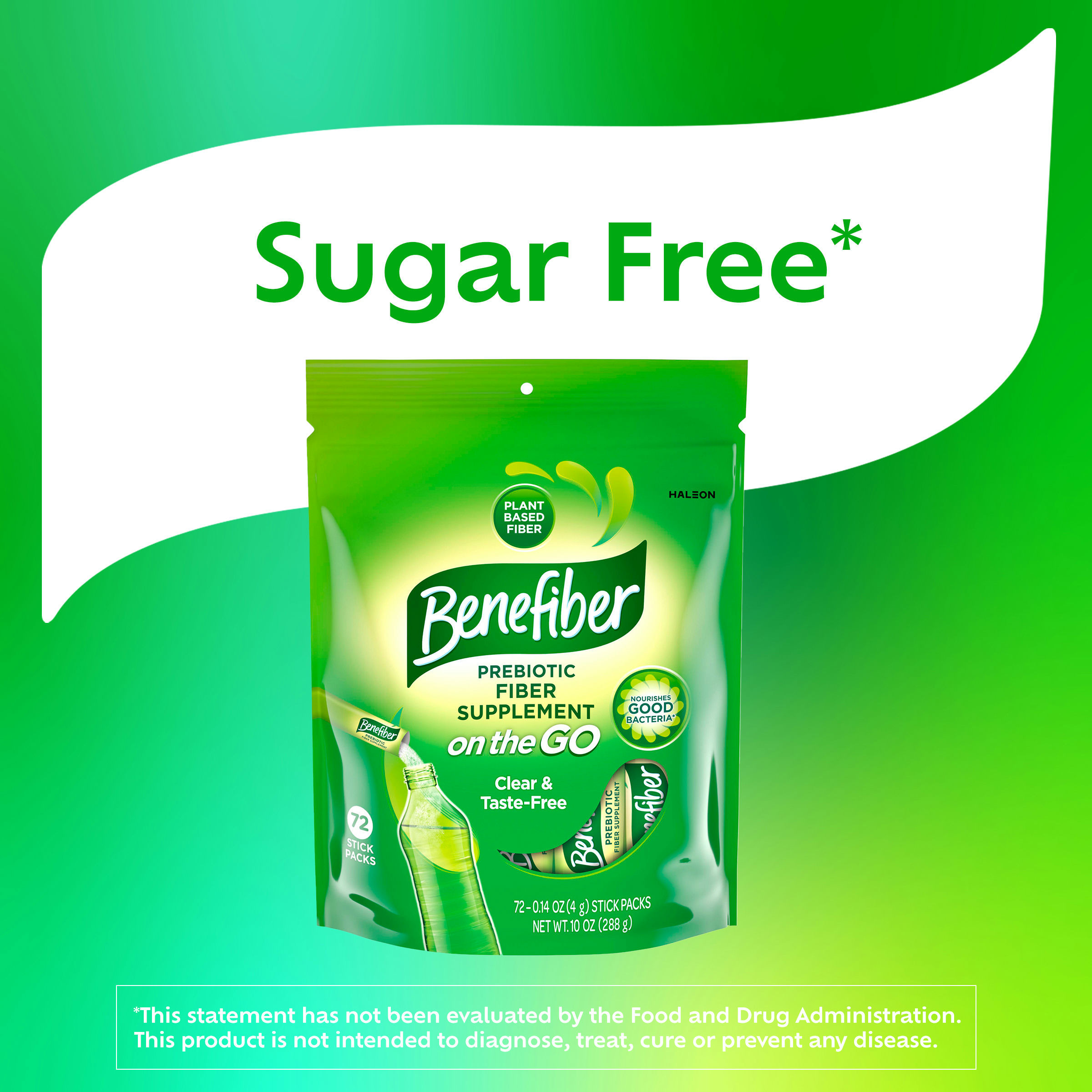 Benefiber On the Go Prebiotic Fiber Supplement Powder for Digestive Health, Original