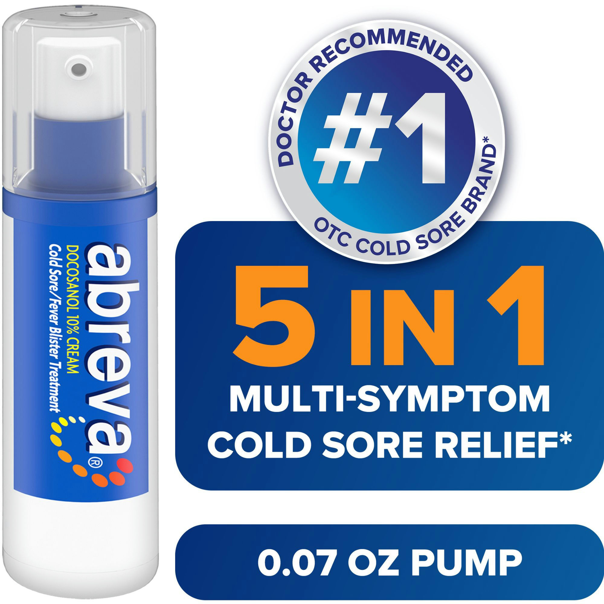 Abreva Cold Sore & Fever Blister Treatment, Pump
