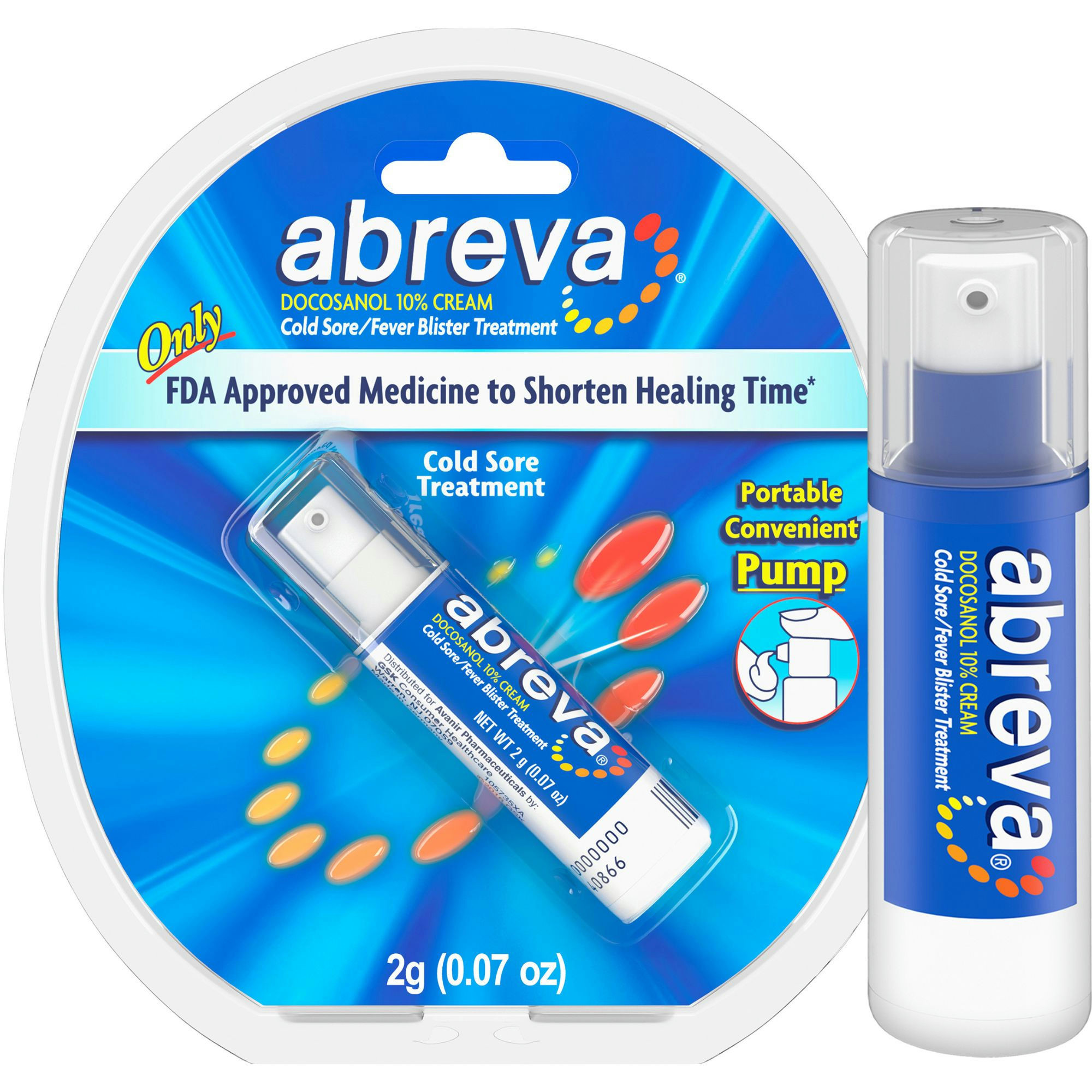 Abreva Cold Sore & Fever Blister Treatment, Pump