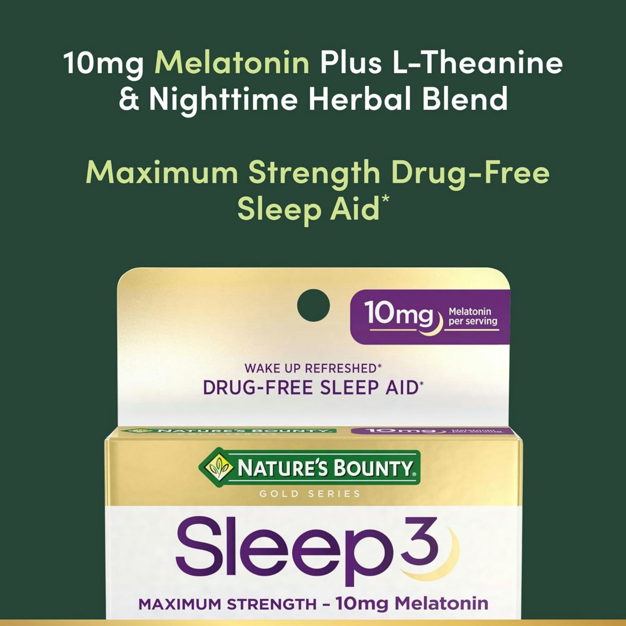 Nature's Bounty Gold Series Sleep3 Maximum Strength Dietary Supplement